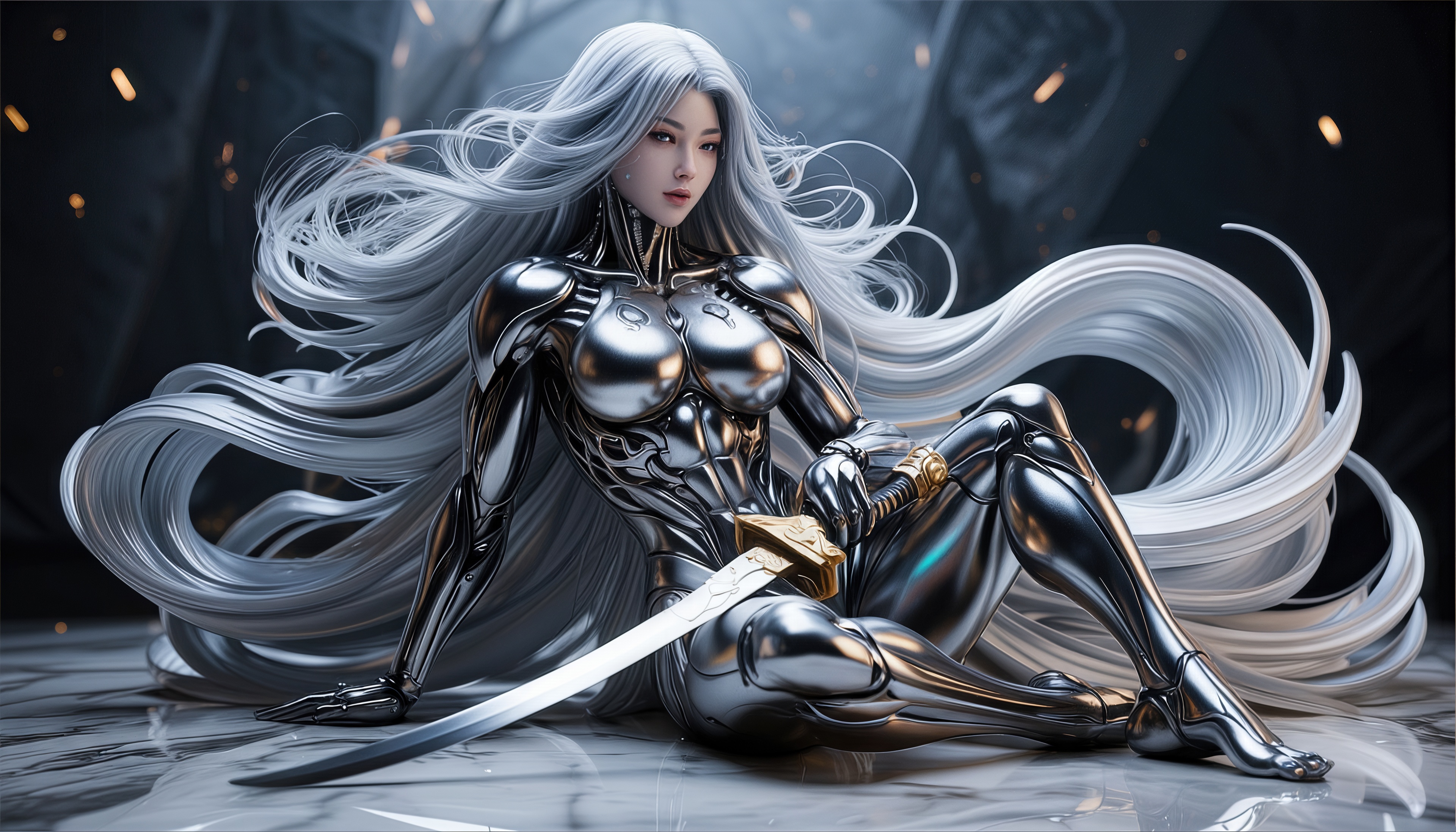 Wallpapers girl android cyborg on the desktop