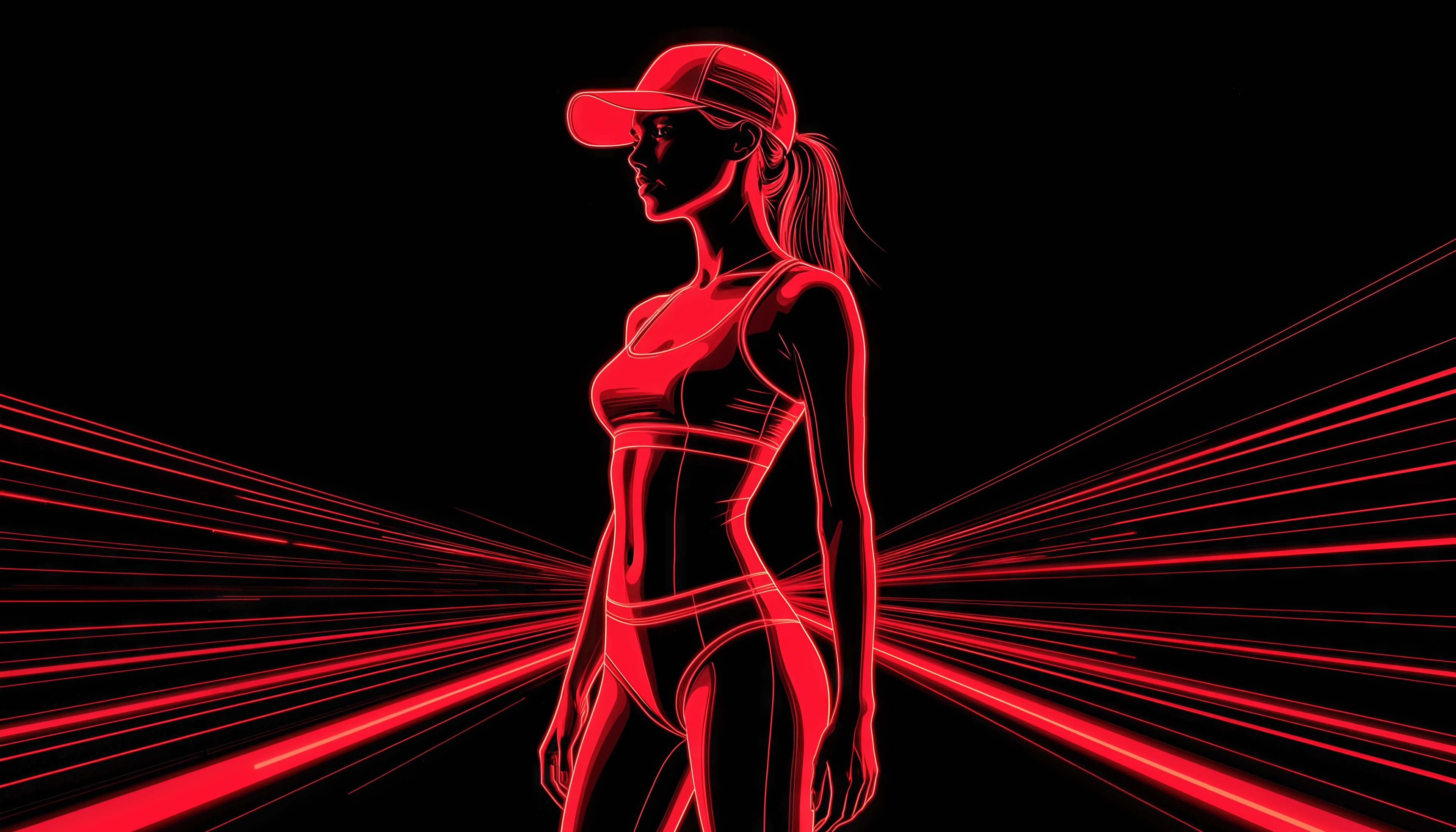 Wallpapers girl sport cap on the desktop