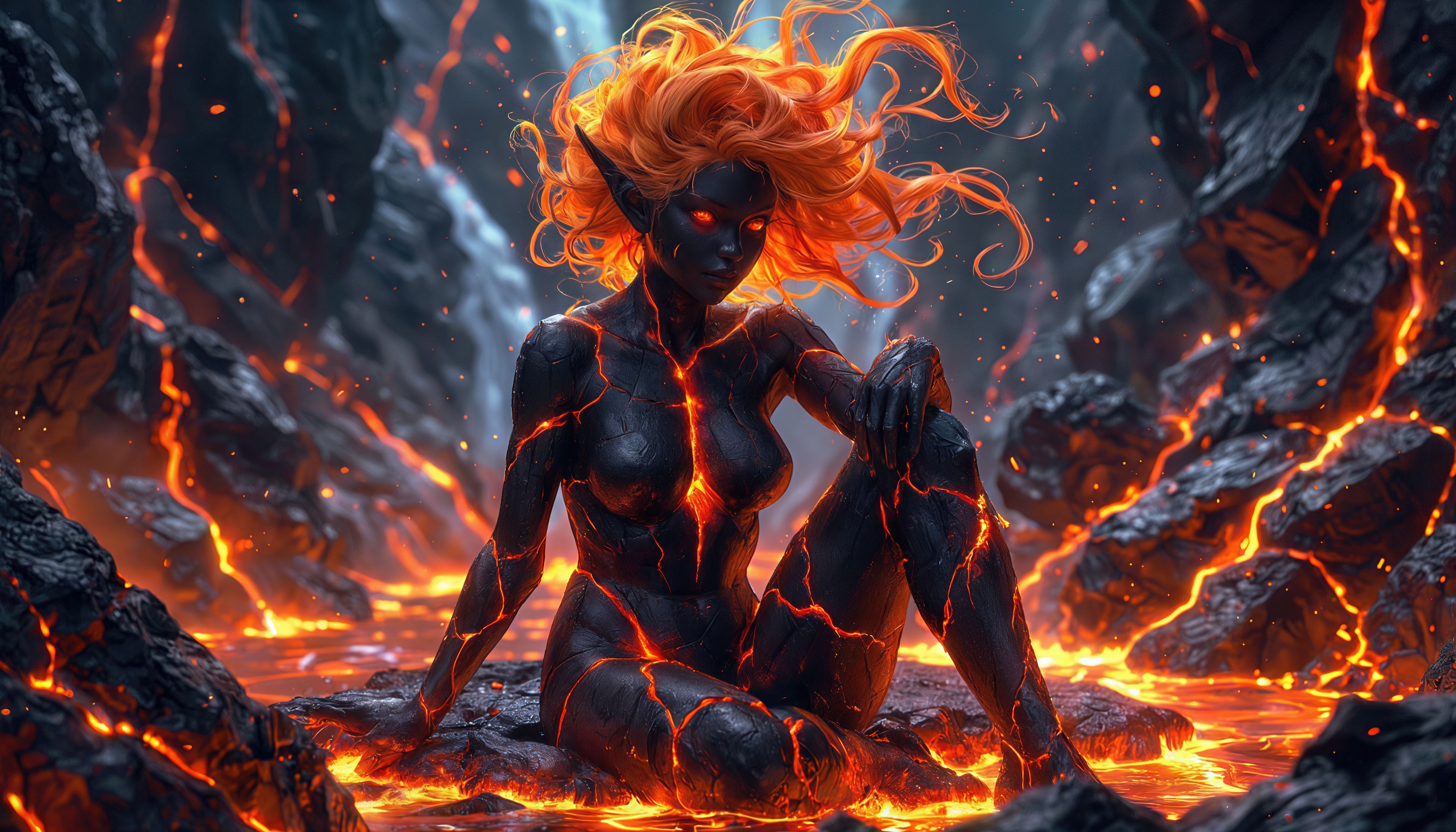 桌面上的壁纸元素 抨击 熔岩