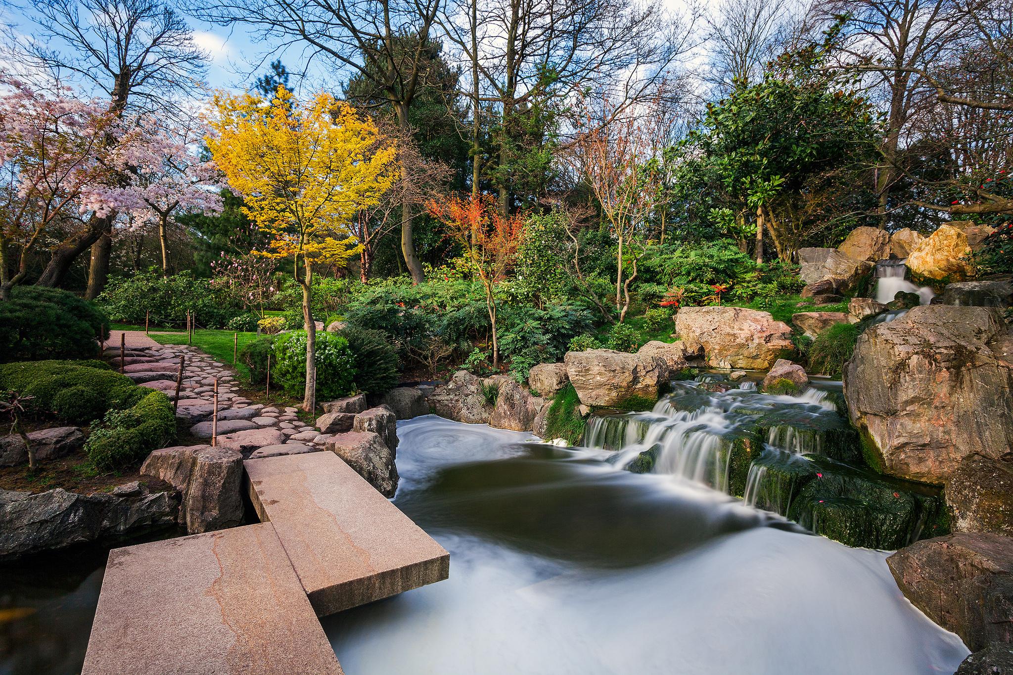 Wallpapers landscape Japanese Garden pond on the desktop