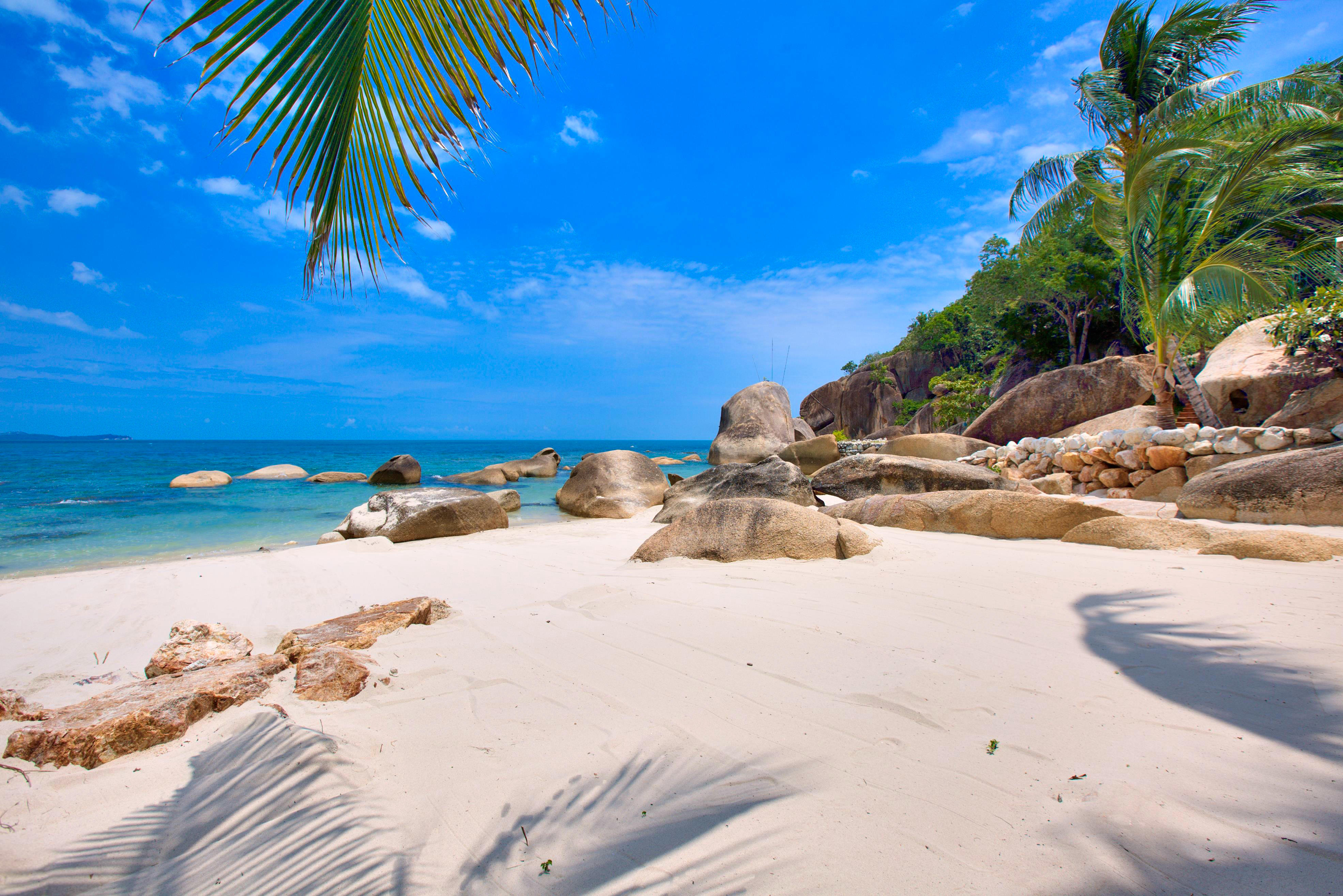 Free photo Screensaver tropical, seychelles on computer