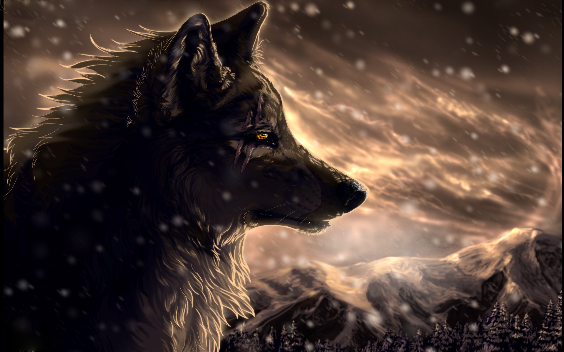 Free photo Rendering wolf