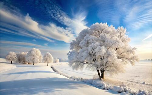 Бесплатное фото Зима в лесу