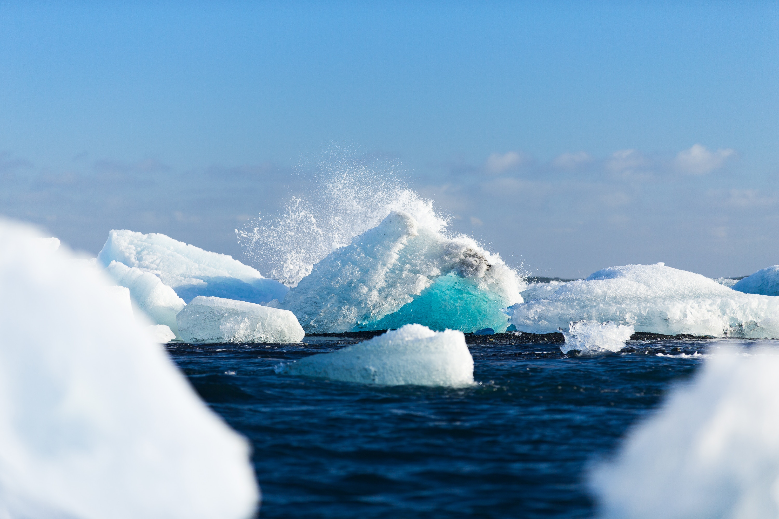 Free photo The ice floes at Vatnajökull.