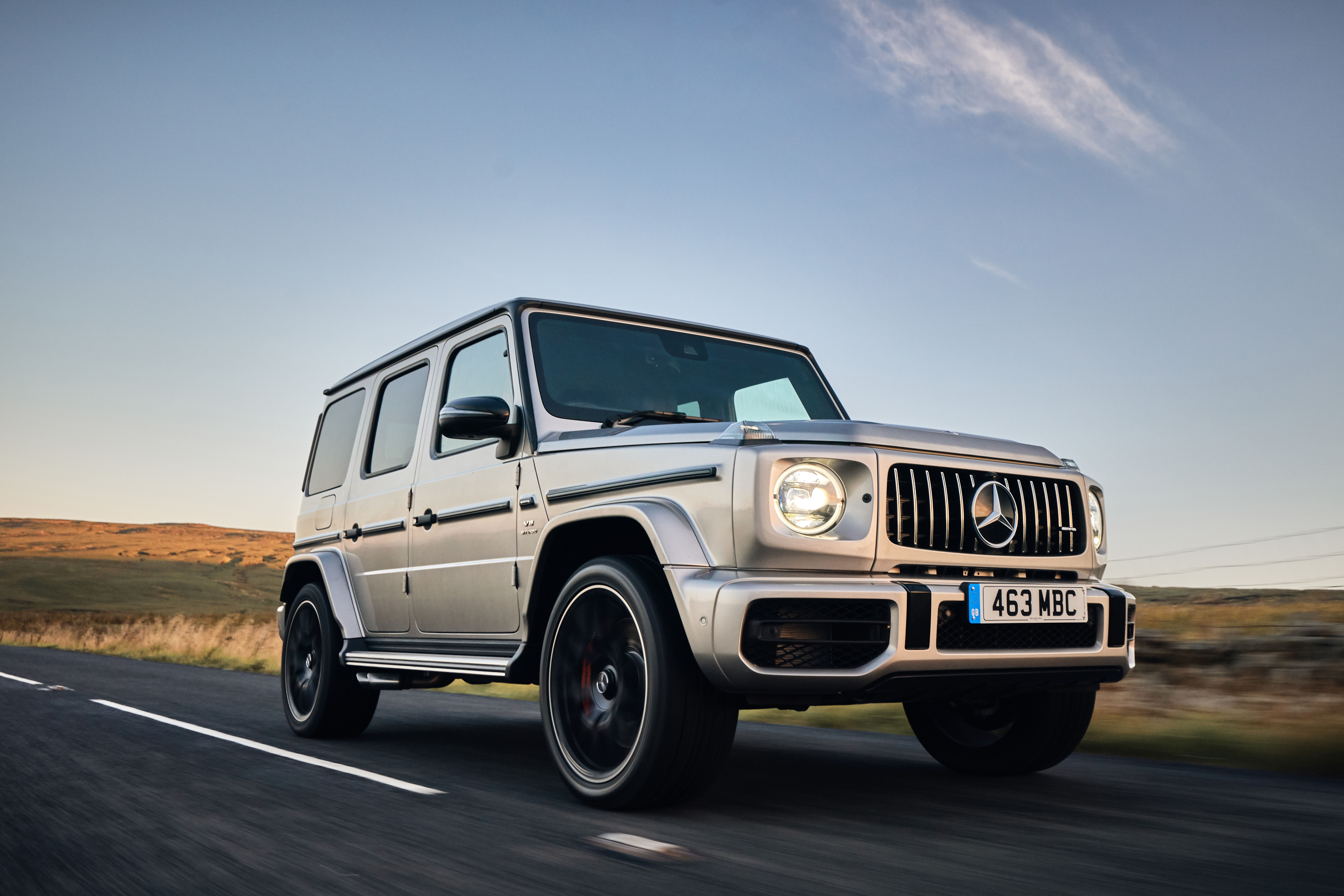 Wallpapers cars Mercedes G Class silvery on the desktop