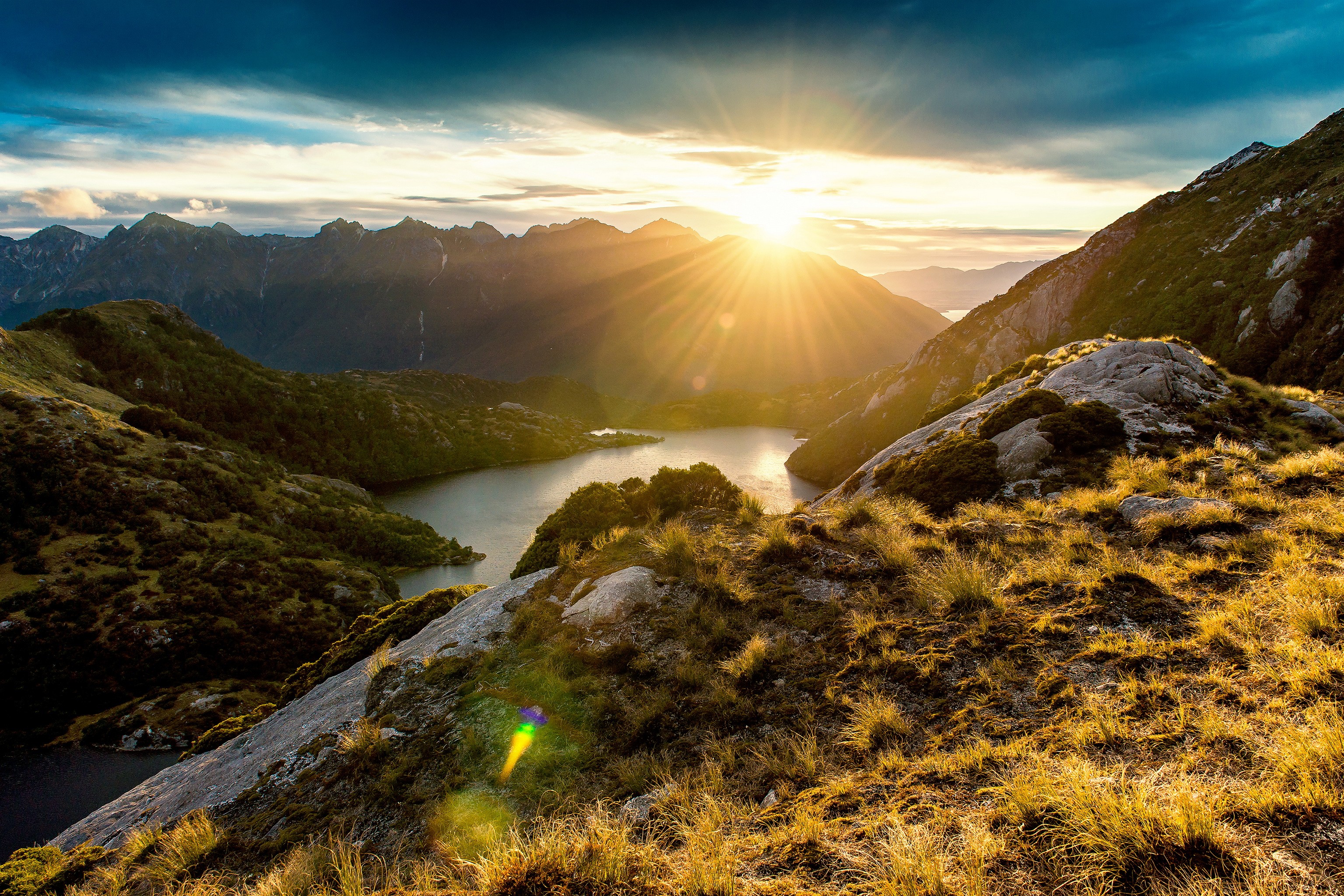 Mountain landscape with lake