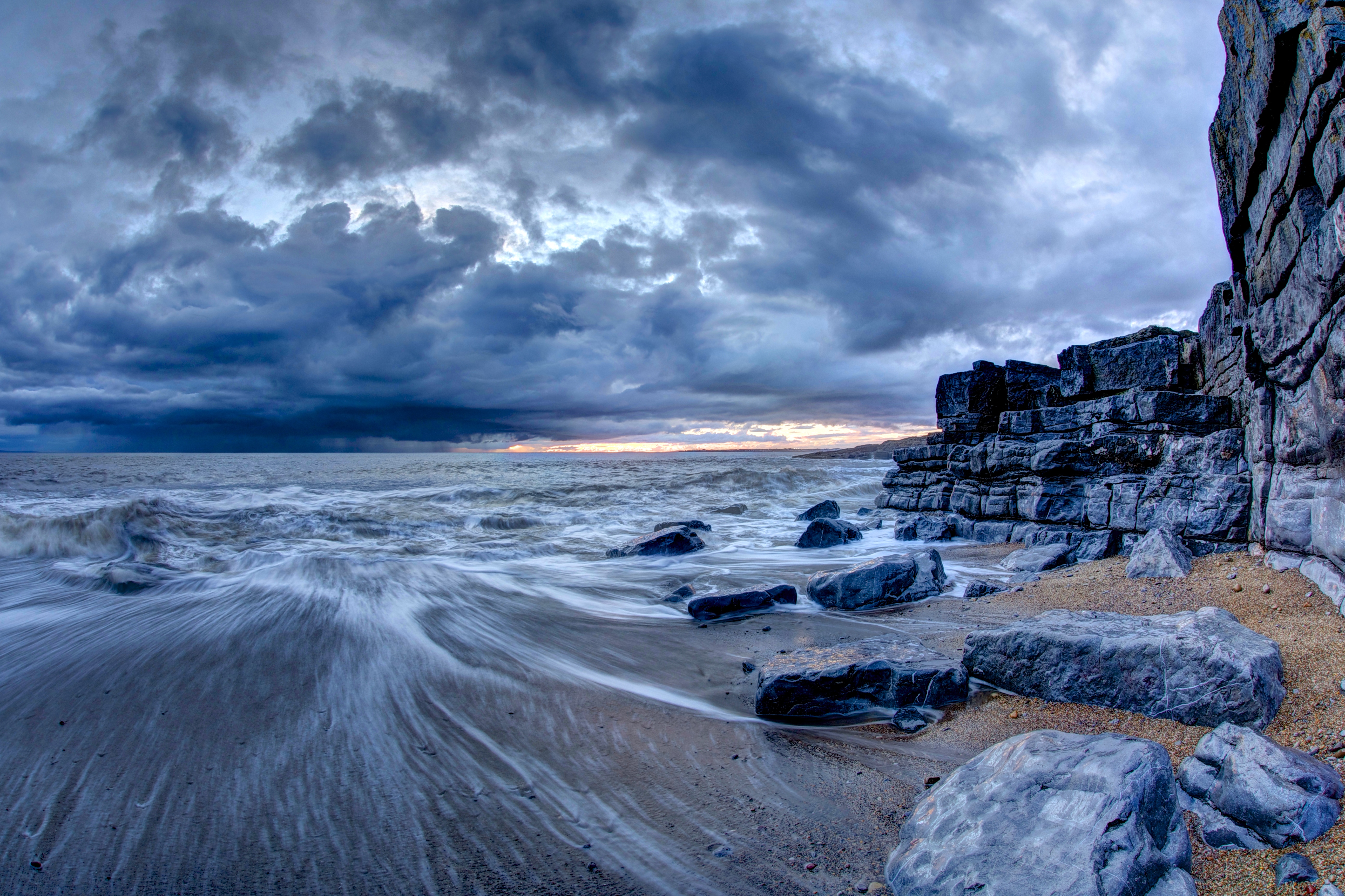 Wallpapers wales coast sea cliff on the desktop