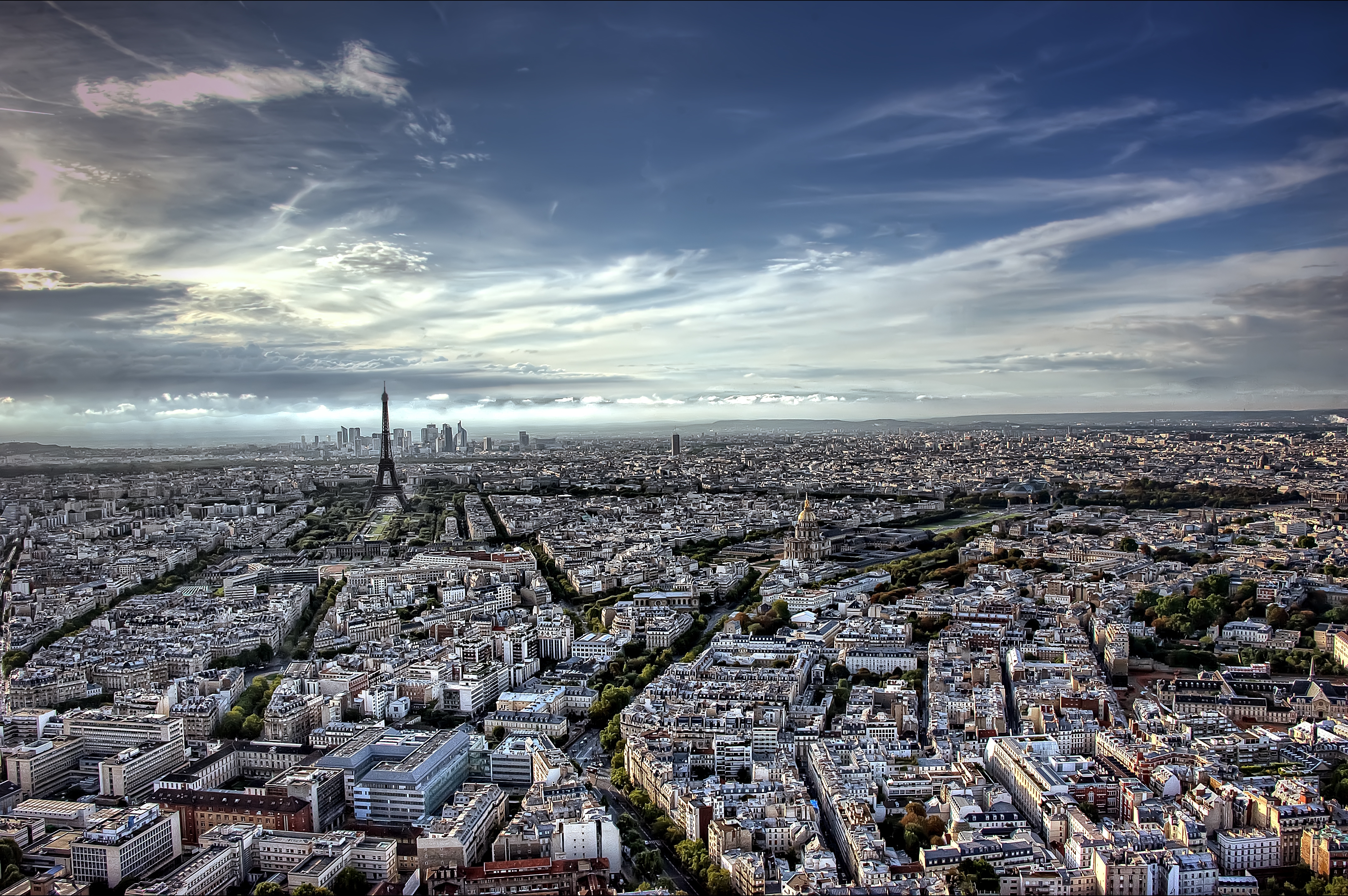 Wallpapers Eiffel Tower the roofs of the houses city on the desktop