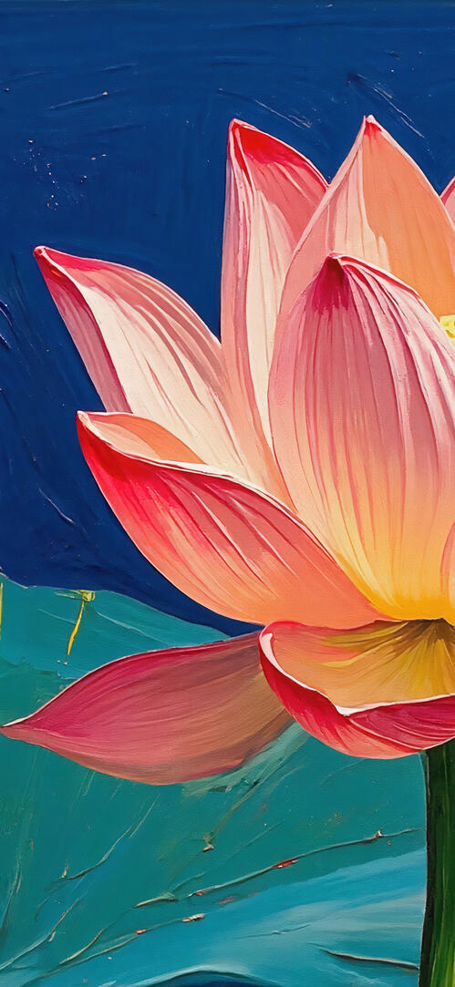 Бесплатное фото Обои на рабочий стол, Абстрактная картина с цветком лотоса