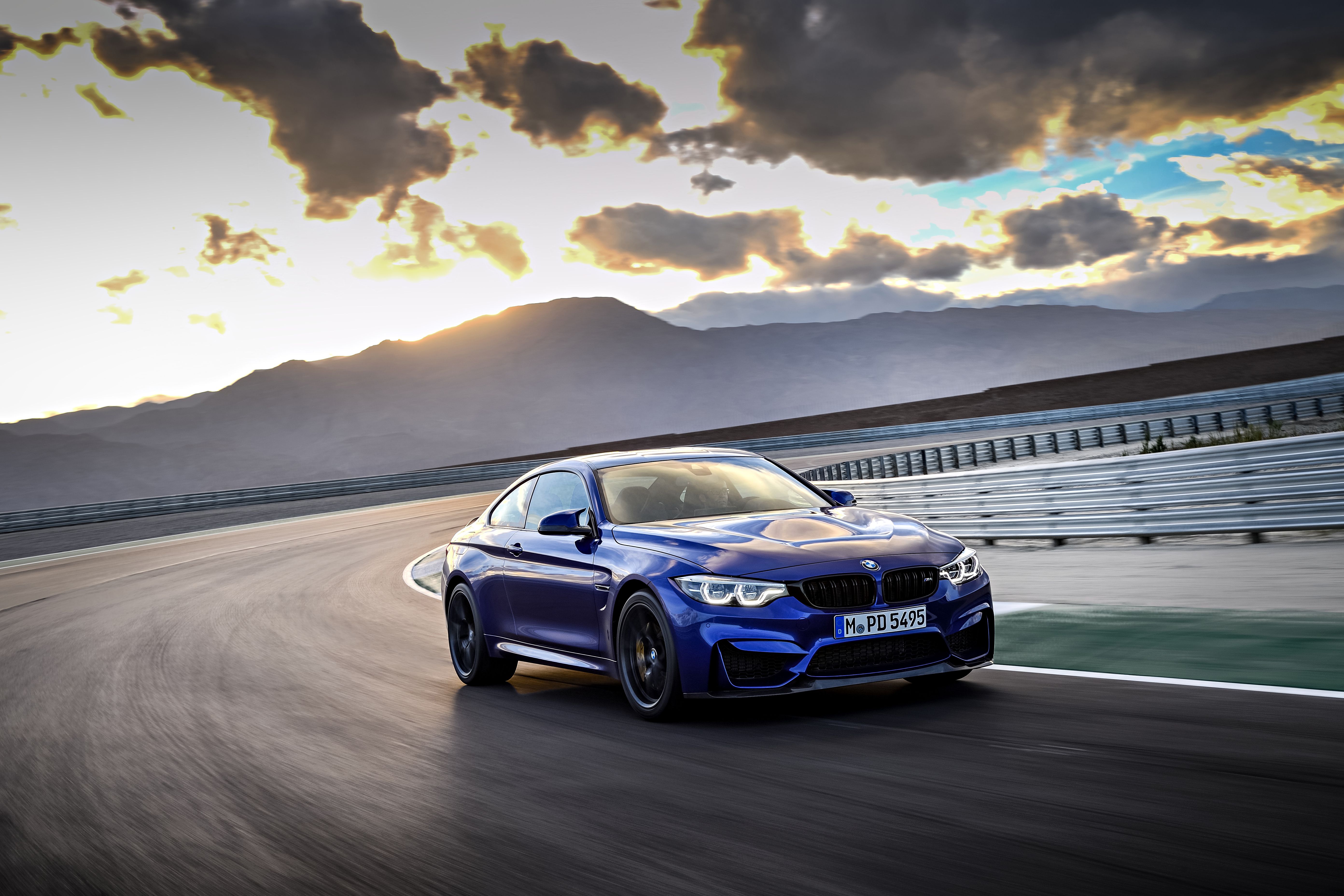 Wallpapers BMW M4 CS blue car car on the desktop