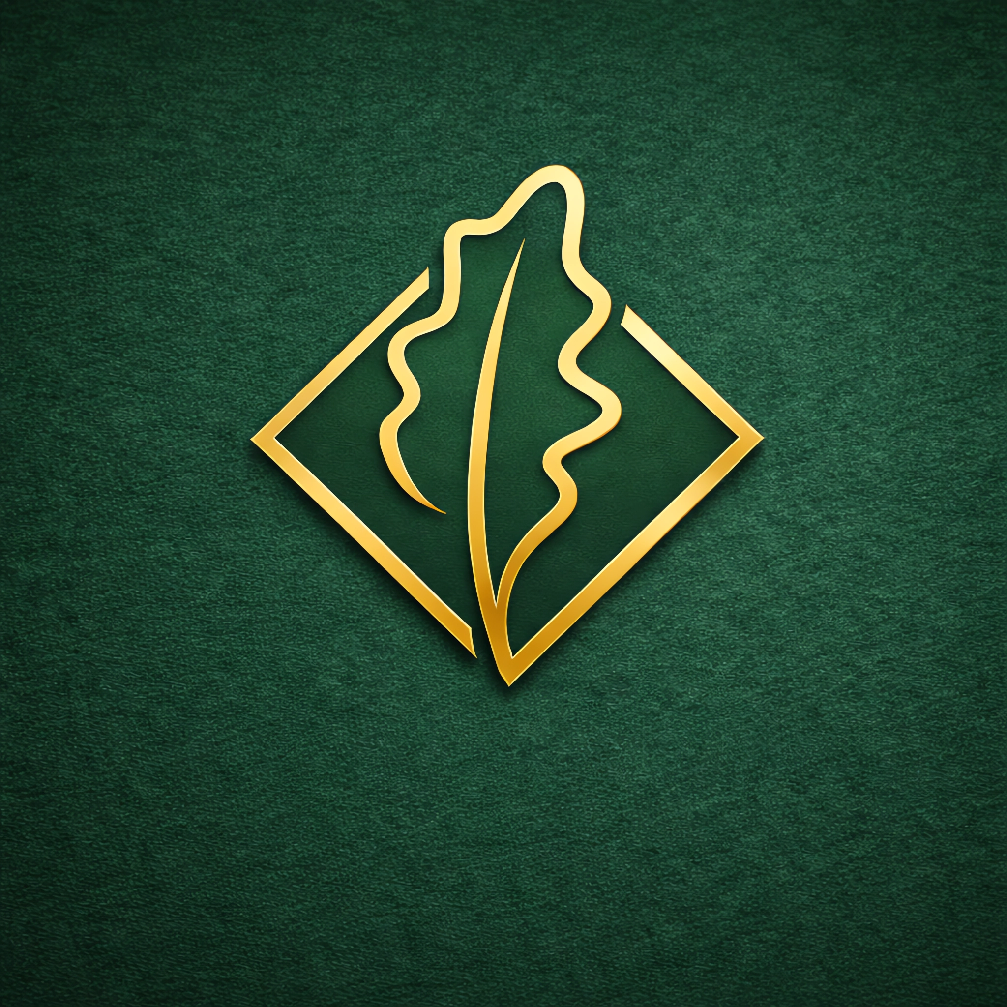 Бесплатное фото Золотой дубовый лист на зелёном фоне