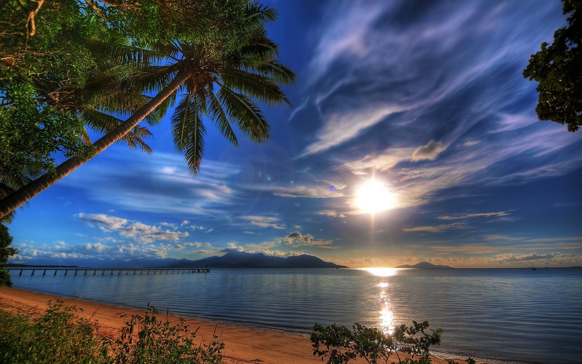 Бесплатное фото Тропический закат