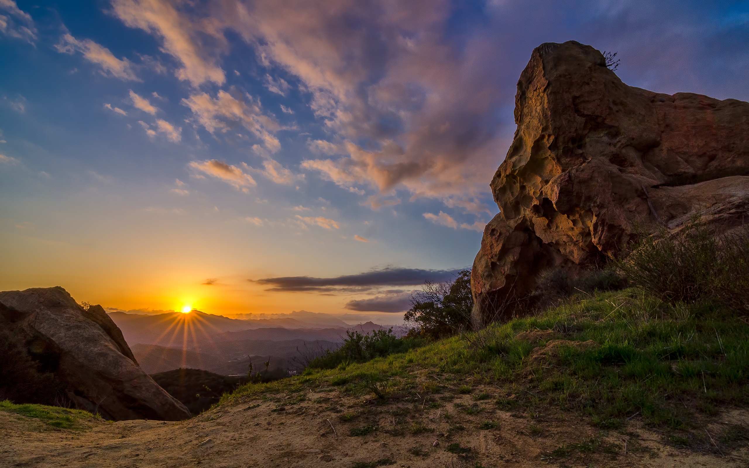 Wallpapers sun light landscape mountains on the desktop