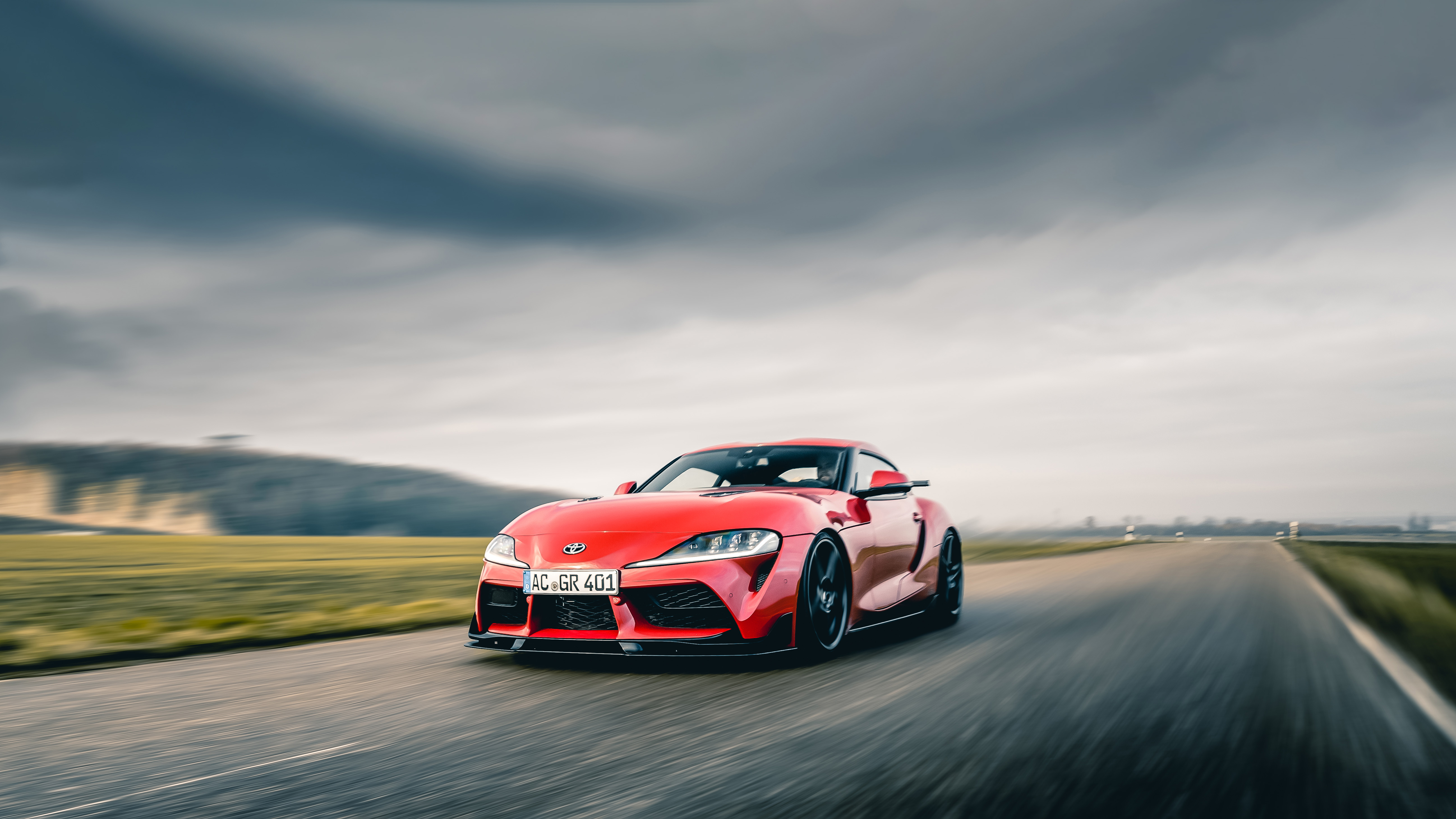 Обои Toyota Supra трек скорость на рабочий стол