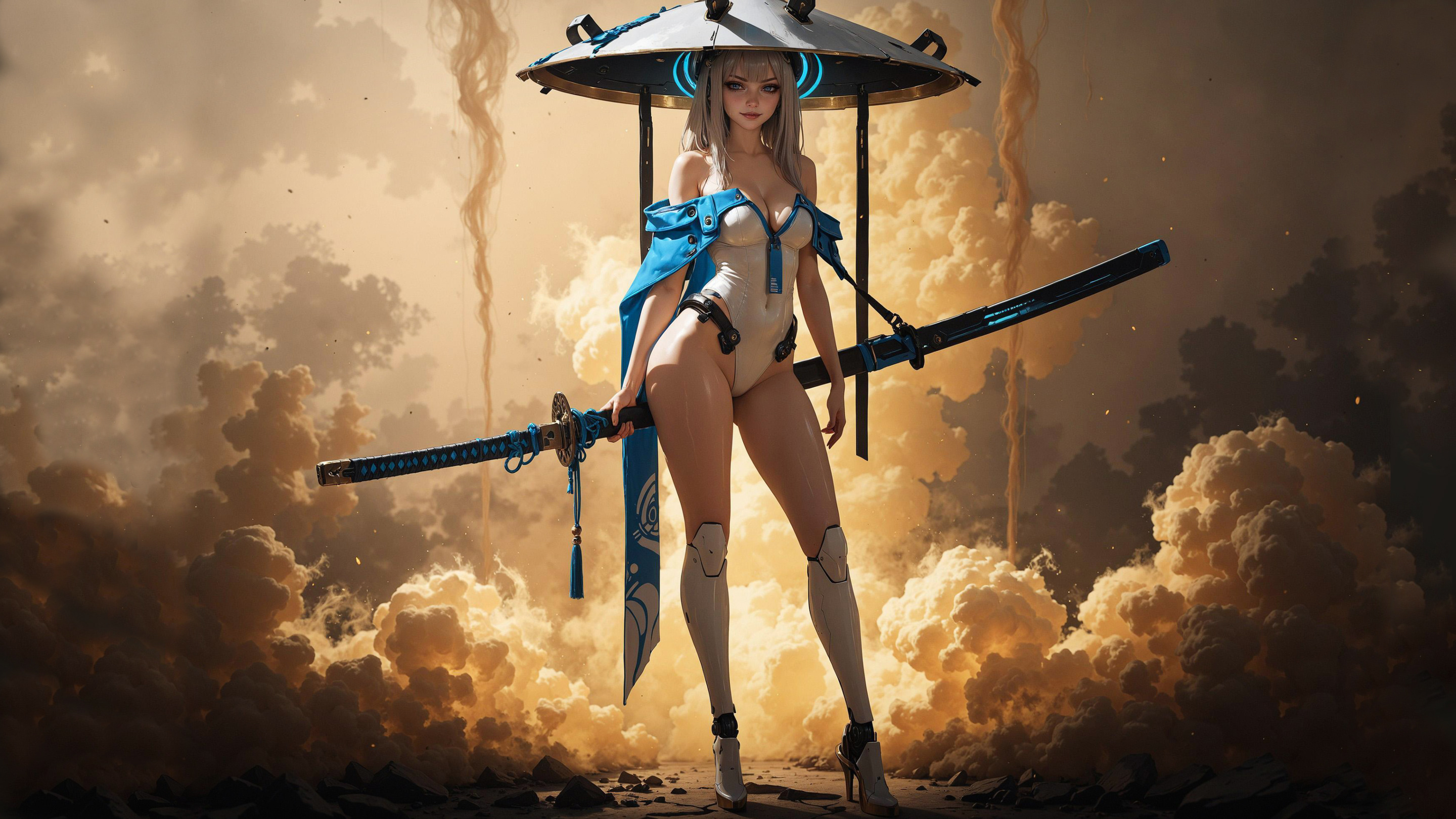 Девушка и облака