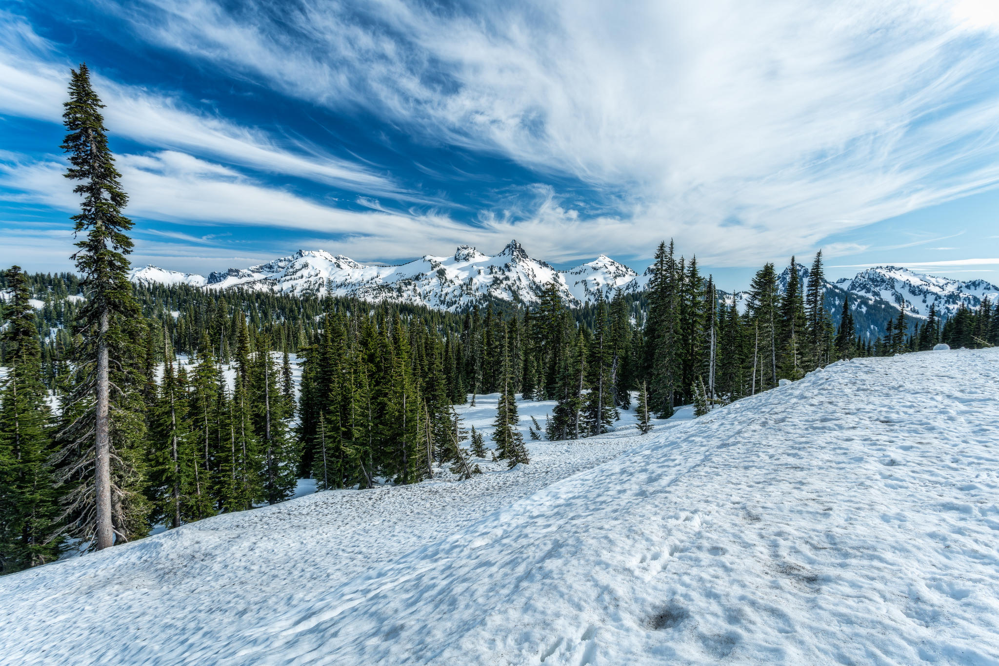 Wallpapers mountains winter Mount Rainier National Park on the desktop