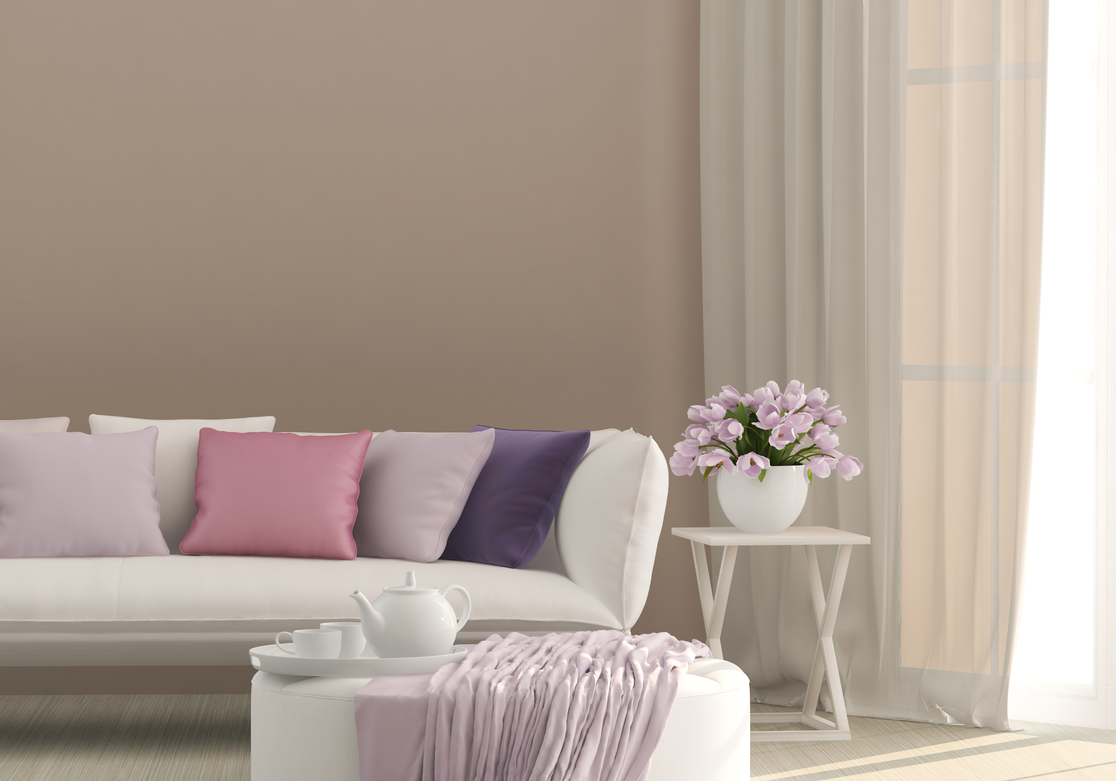 Free photo Sofa and vase