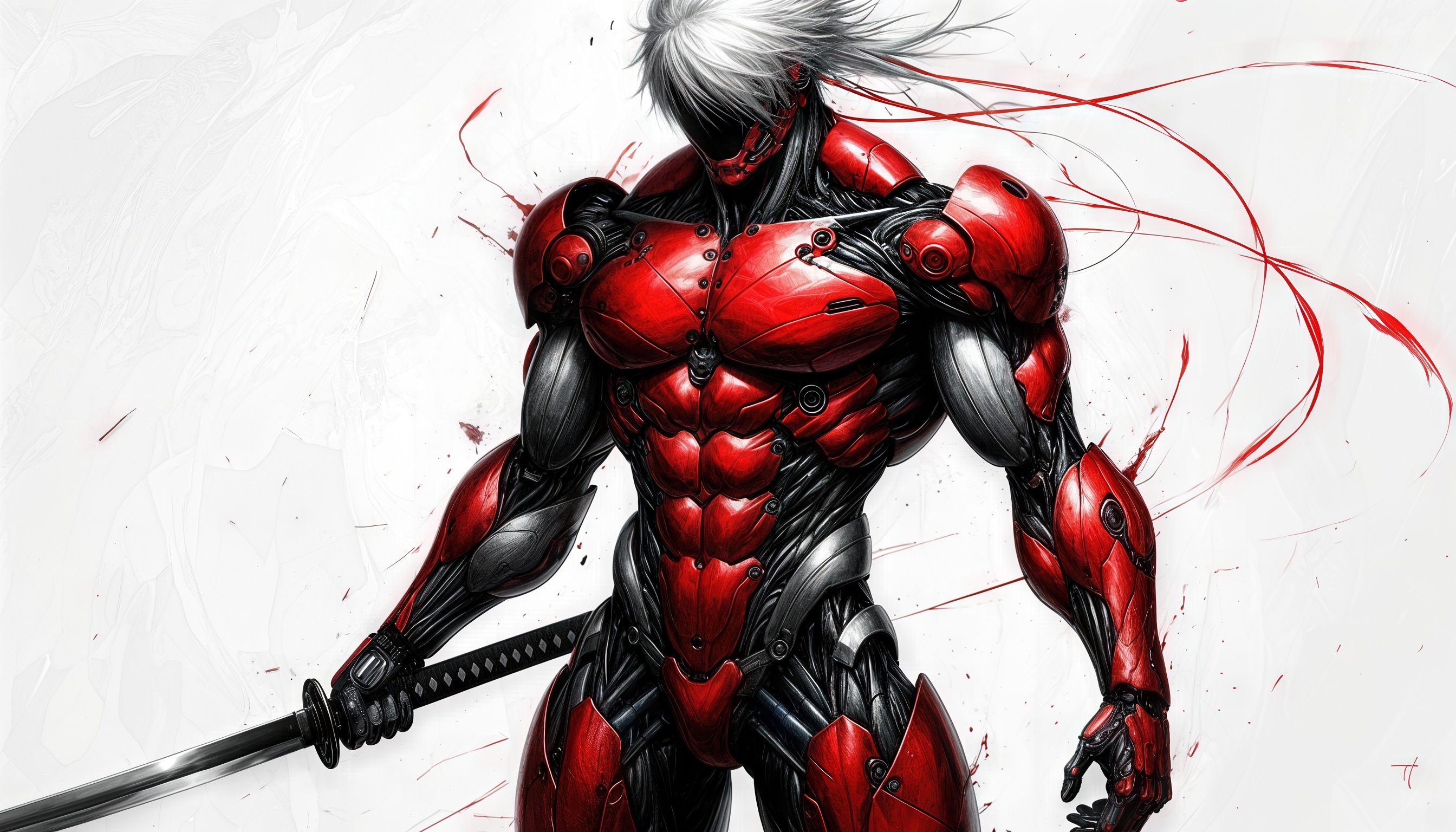 Wallpapers cyborg Cyberpunk exoskeleton on the desktop