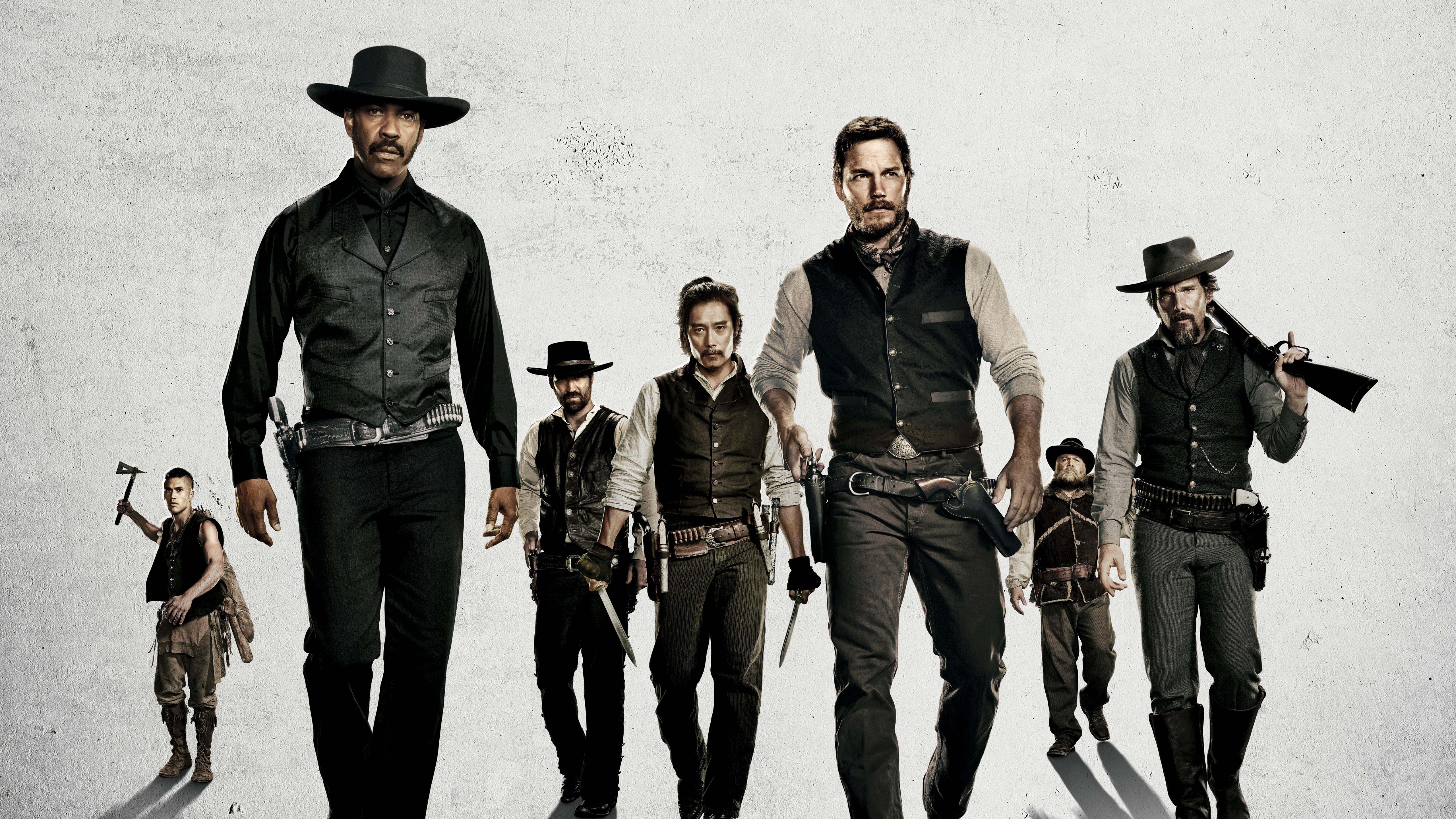 Wallpapers Chris Pratt the magnificent seven denzel washington on the desktop