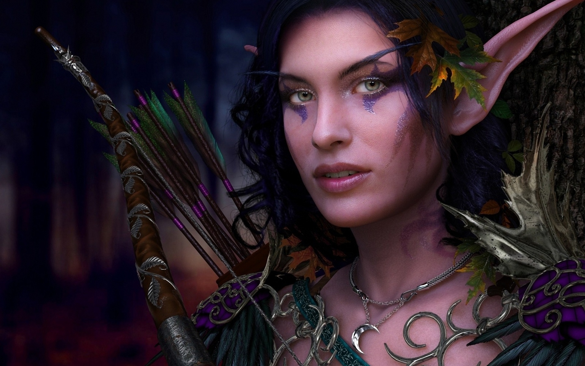 Обои девушка макияж балки на рабочий стол