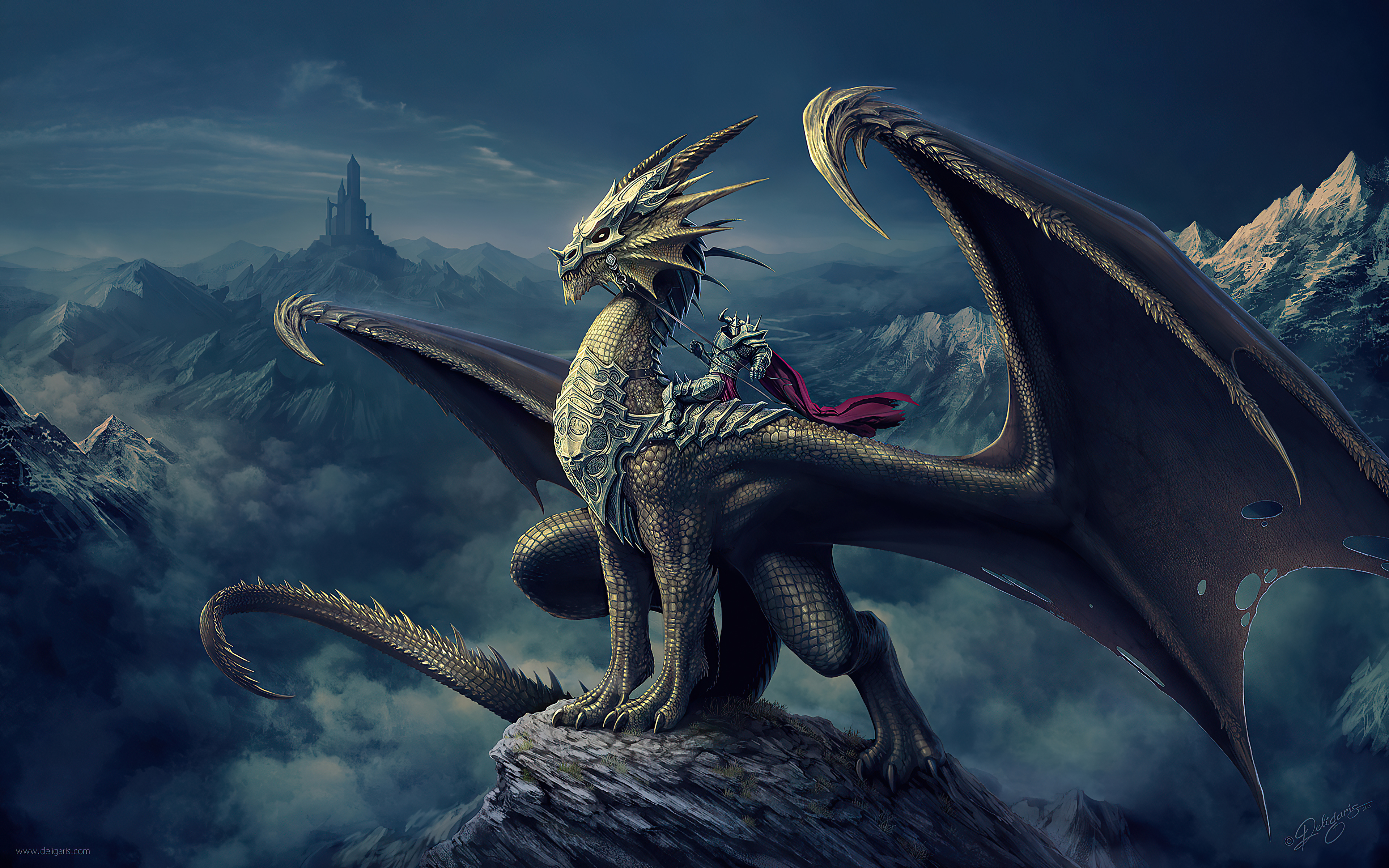 Wallpapers digital art dragon artwork on the desktop