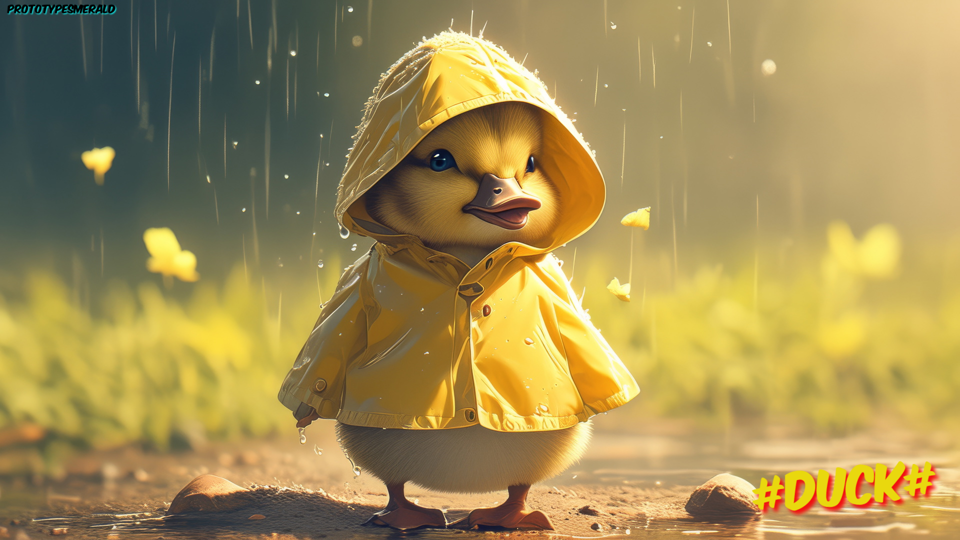 Free photo The Duckling in the Raincoat