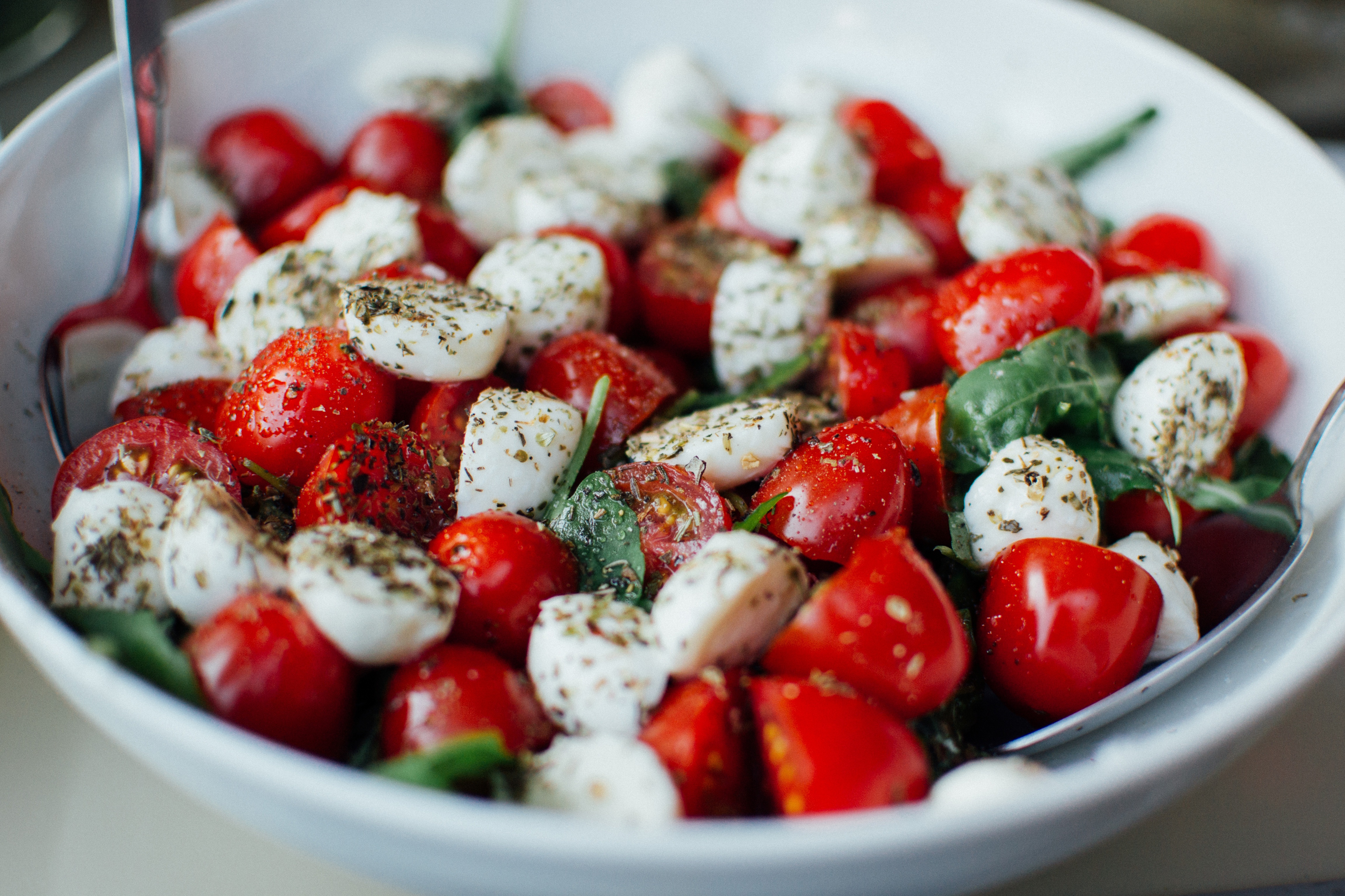 Free photo Greek salad in a large bowl