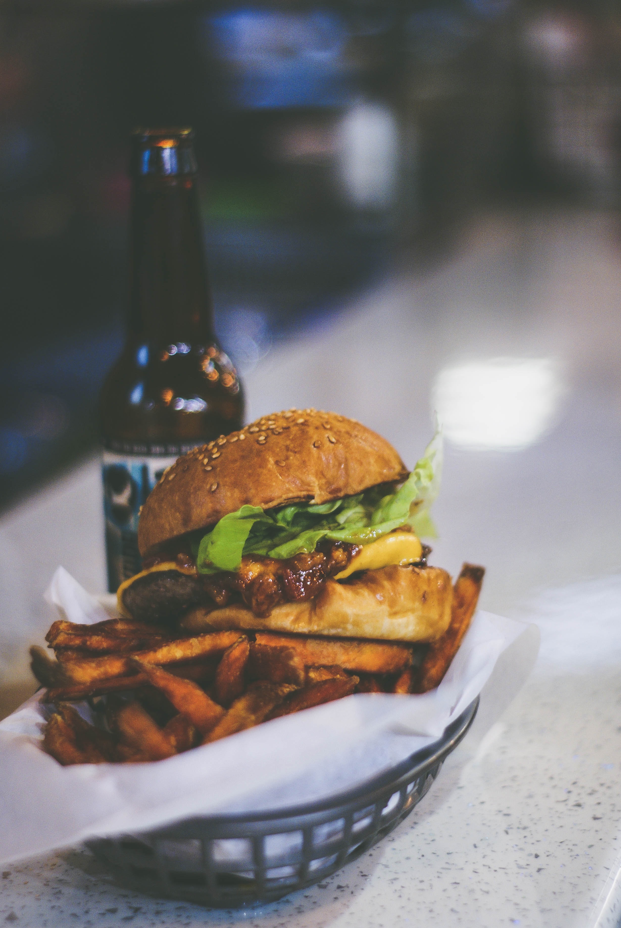 Free photo Hamburger and fries