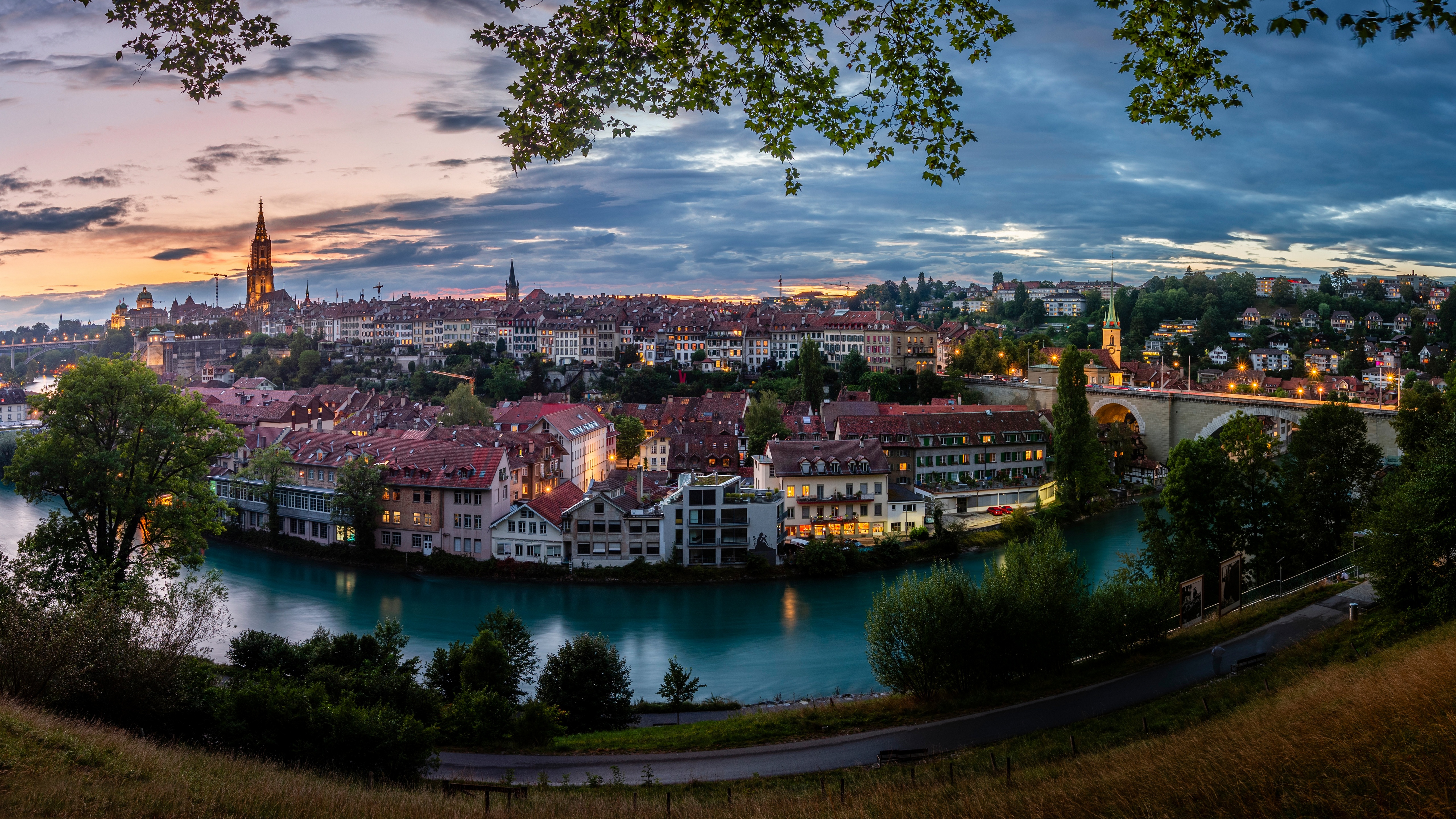 Wallpapers cities Switzerland panoramic on the desktop