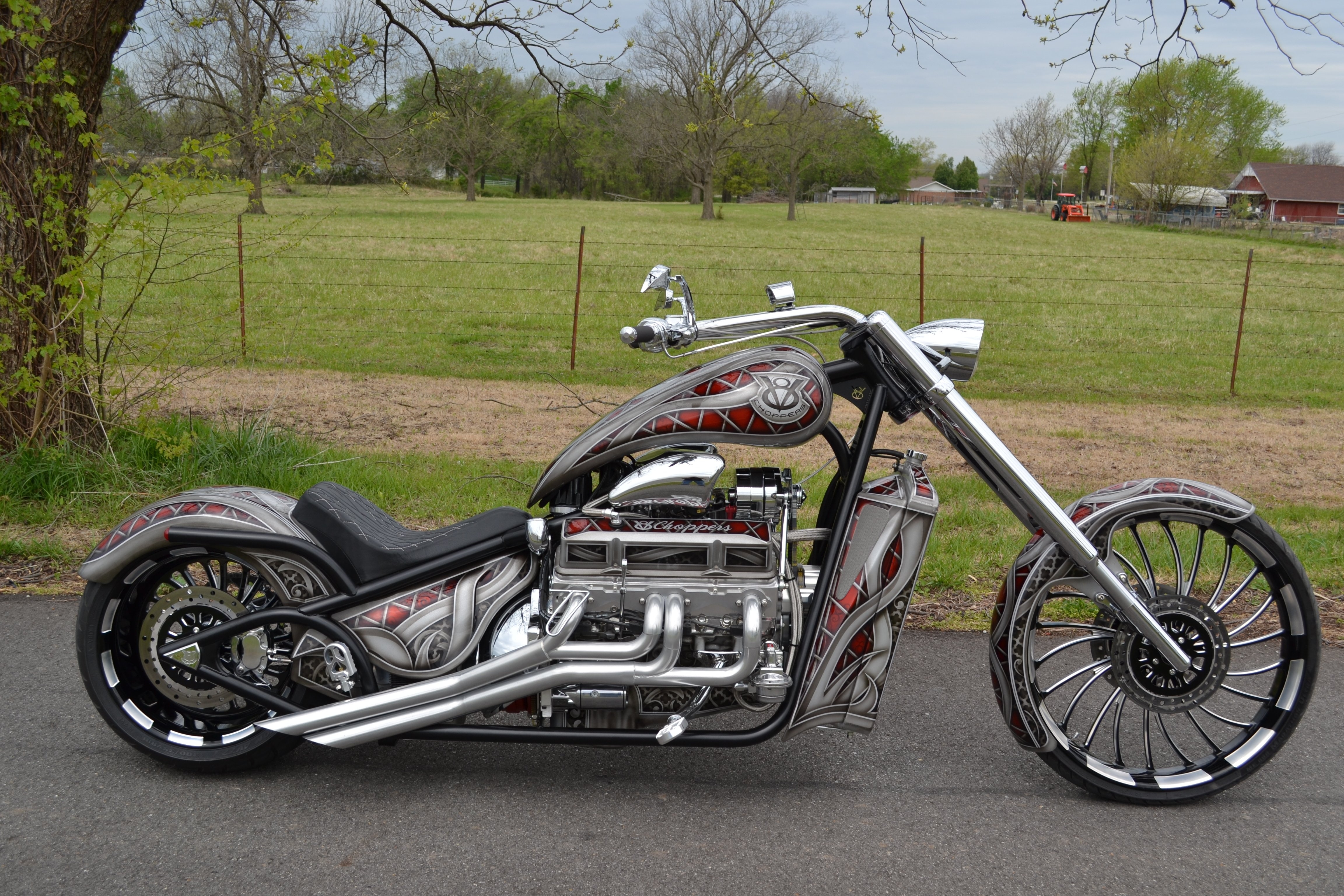 Wallpapers wallpaper motorcycle chopper side view on the desktop