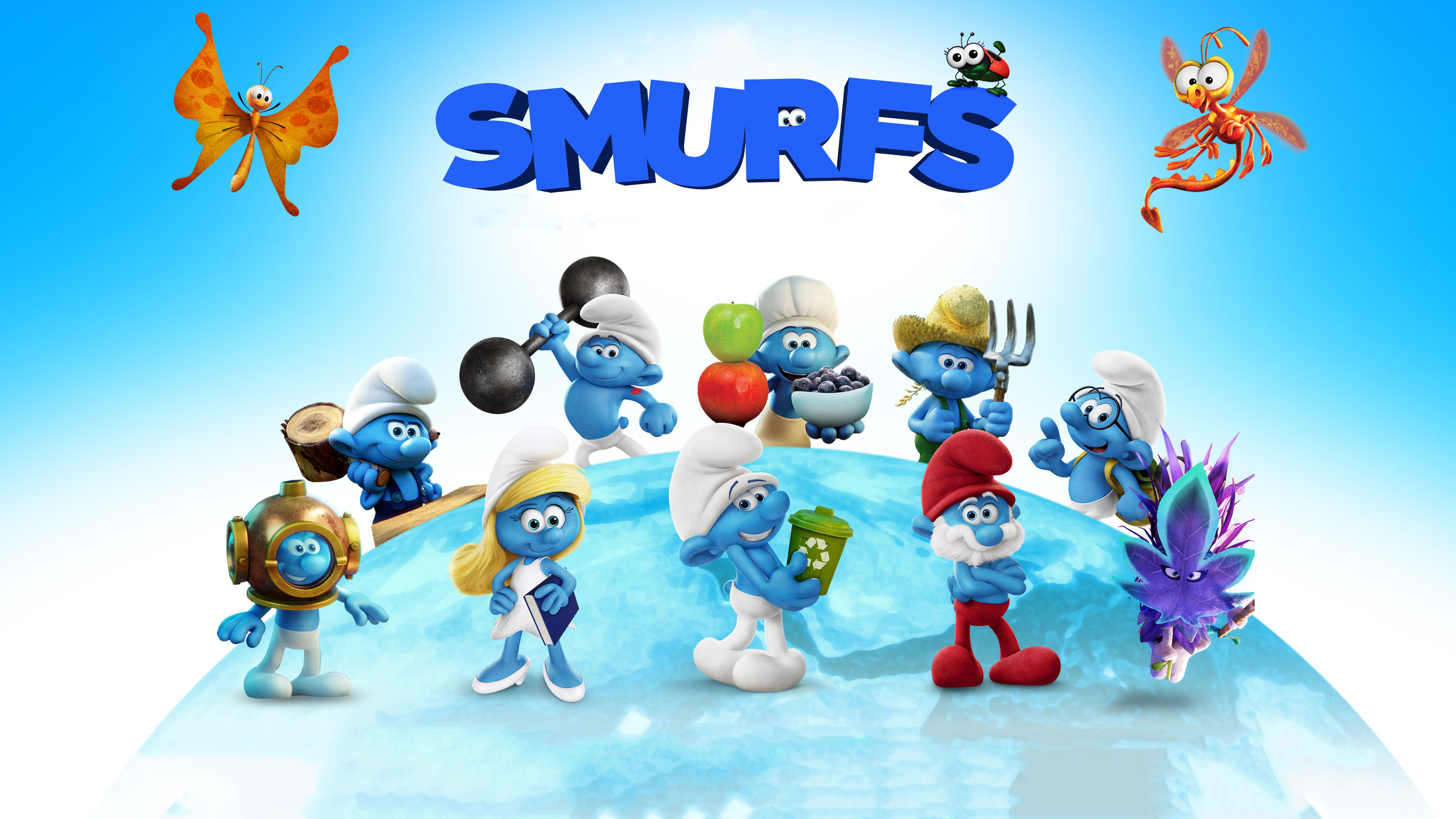 Обои Smurfs The Lost Village Smurfs 2017 Movies на рабочий стол