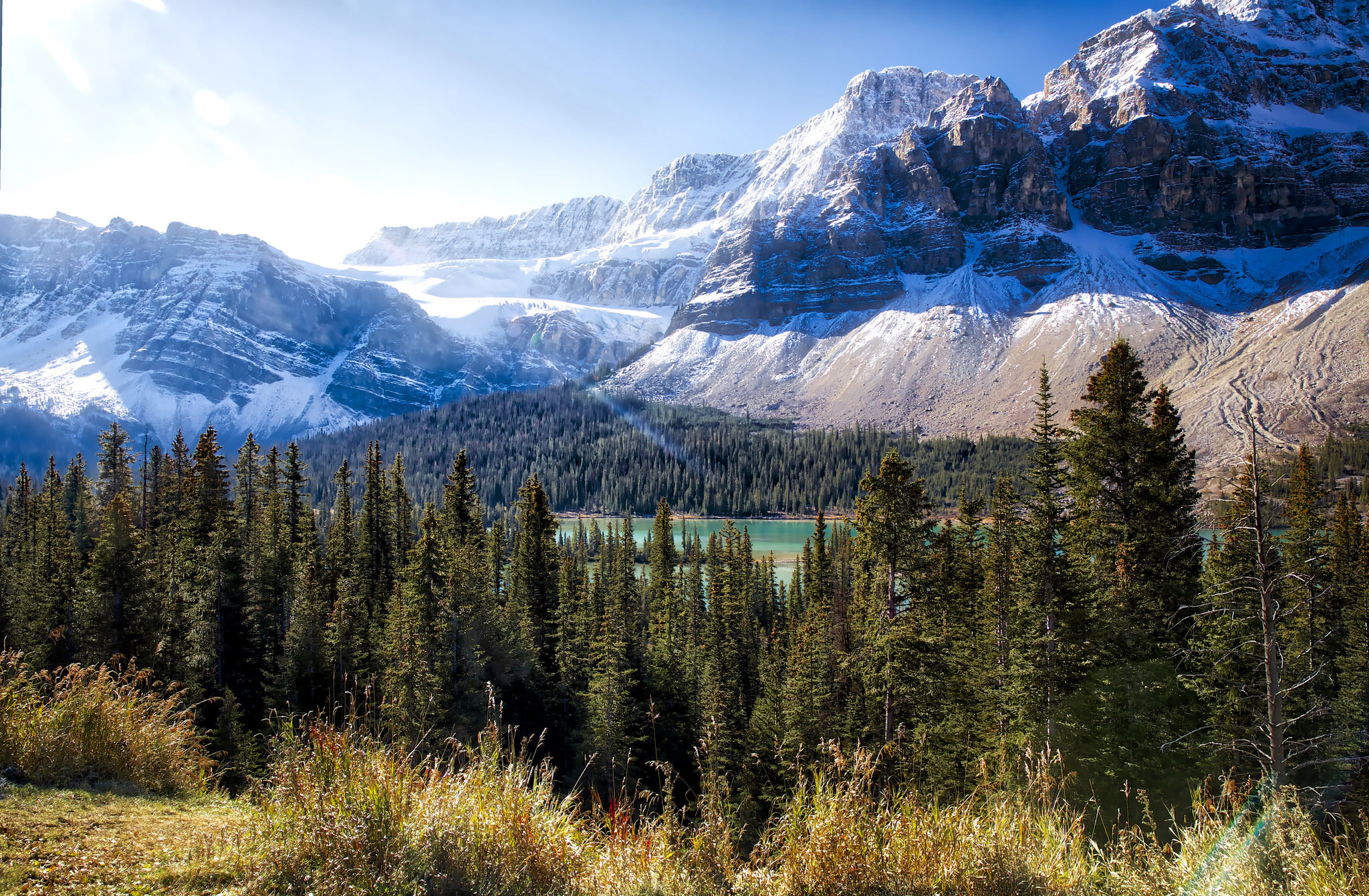 Обои Bow Lake Alberta Canada на рабочий стол