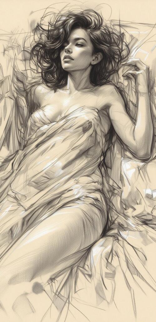 Бесплатное фото Рисунок карандашом