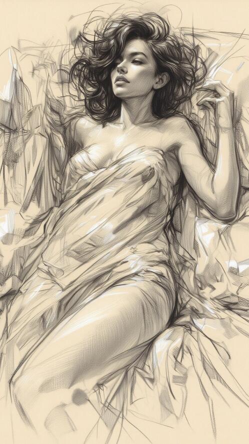 Бесплатное фото Рисунок карандашом