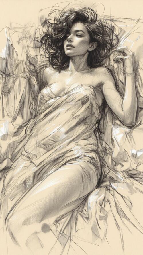 Бесплатное фото Рисунок карандашом