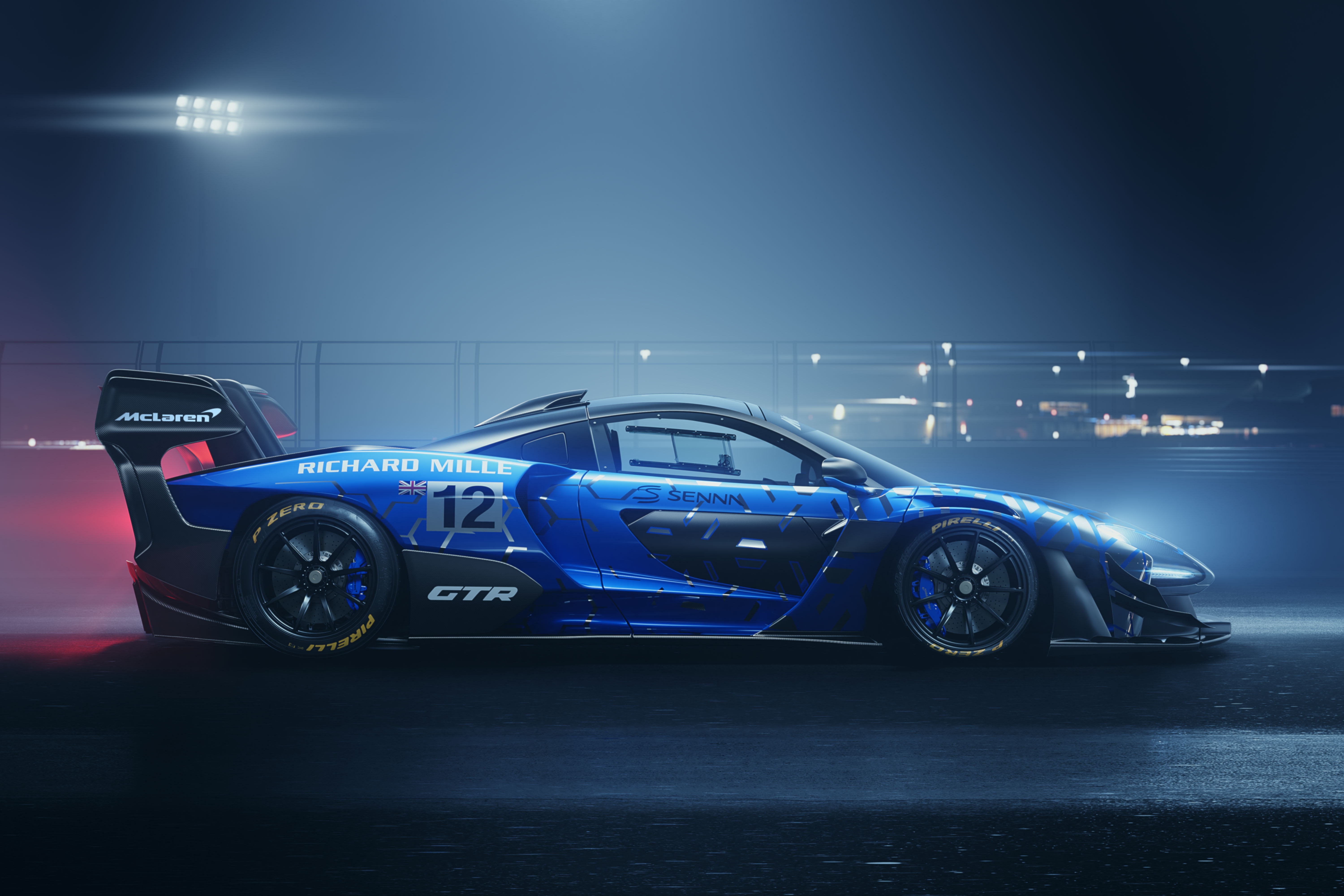 Бесплатное фото Mclaren Senna Gtr вид сбоку