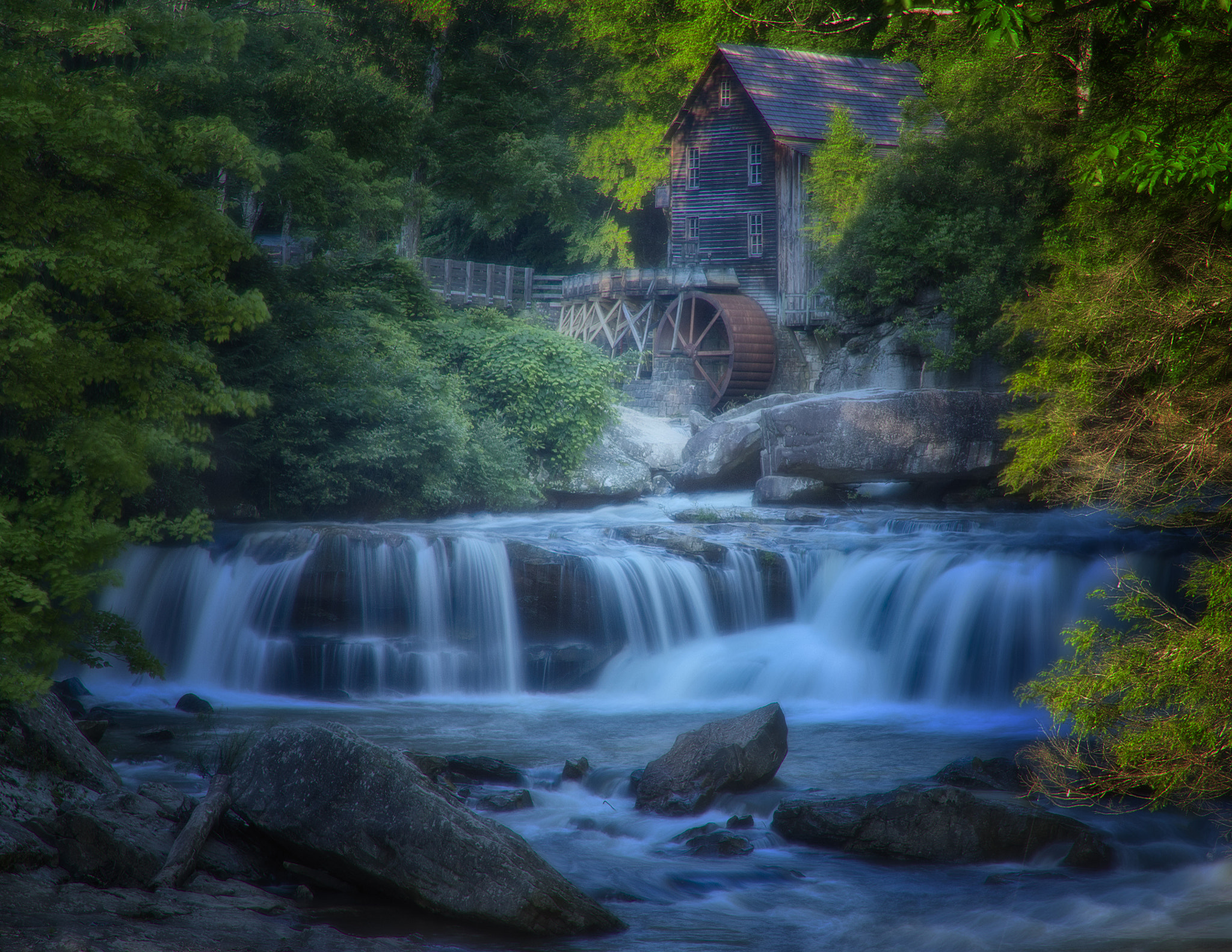 Обои пейзаж лес Babcock State Park на рабочий стол