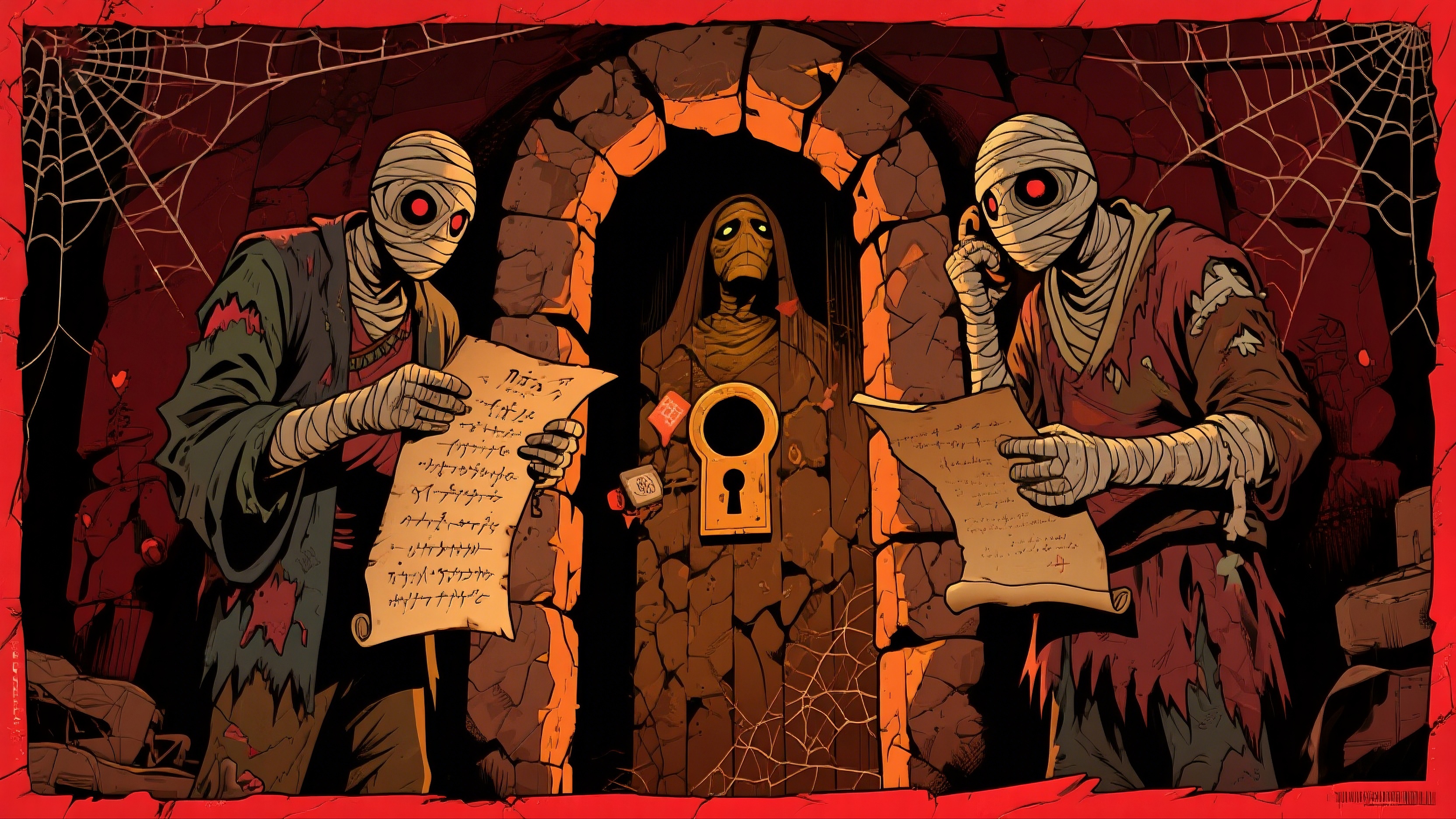 Бесплатное фото Пара людей со скелетами и некоторые документы