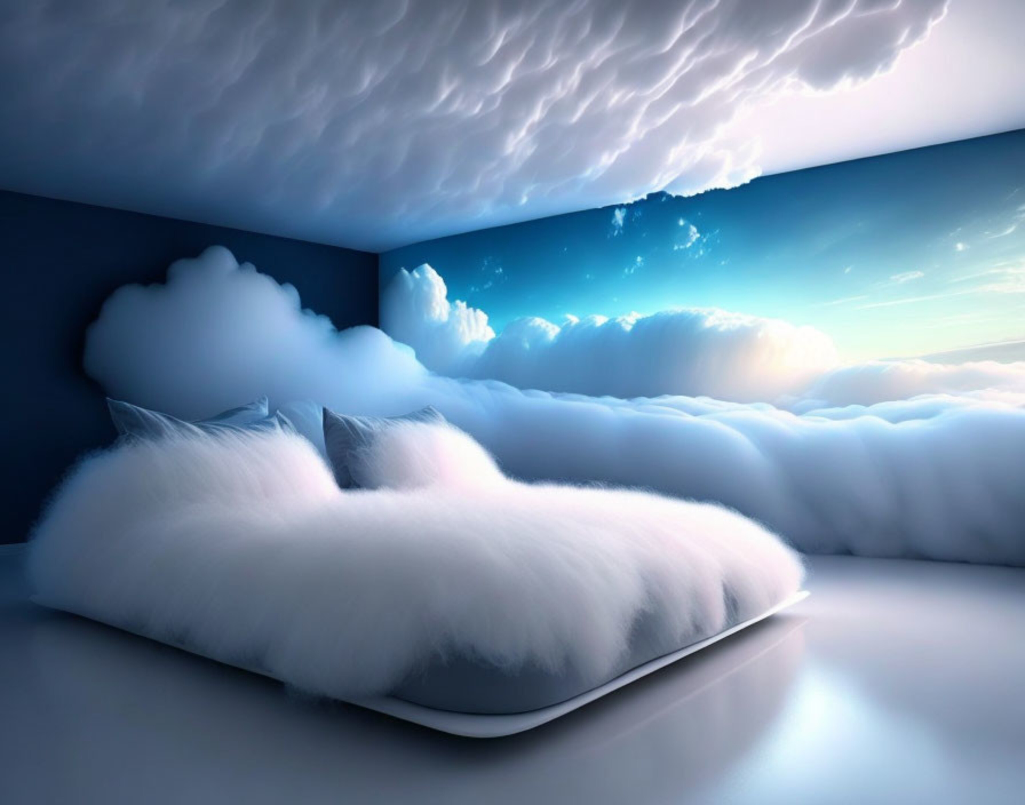 Бесплатное фото Небесная спальня