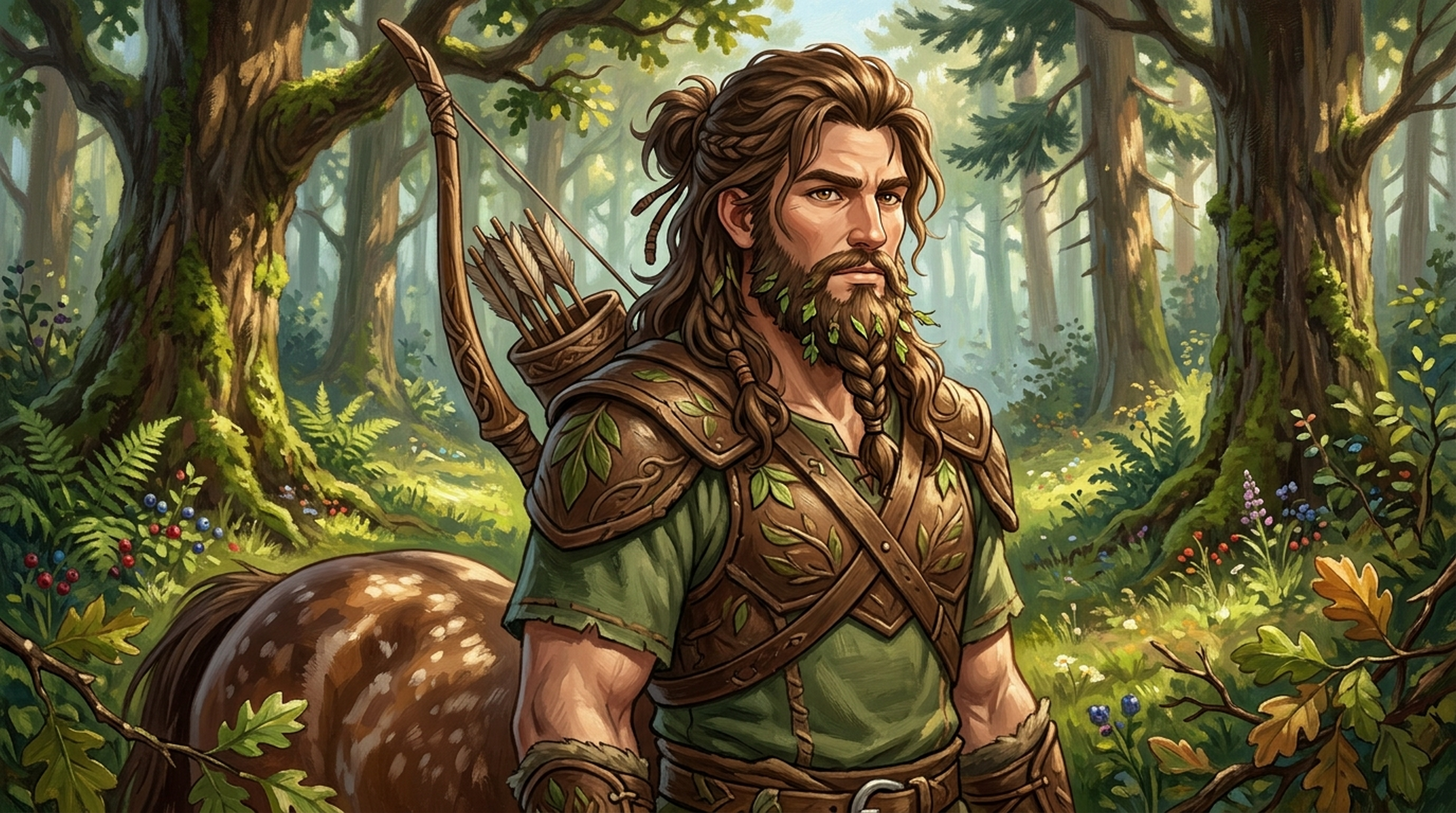 Wallpapers centaur archer forest on the desktop