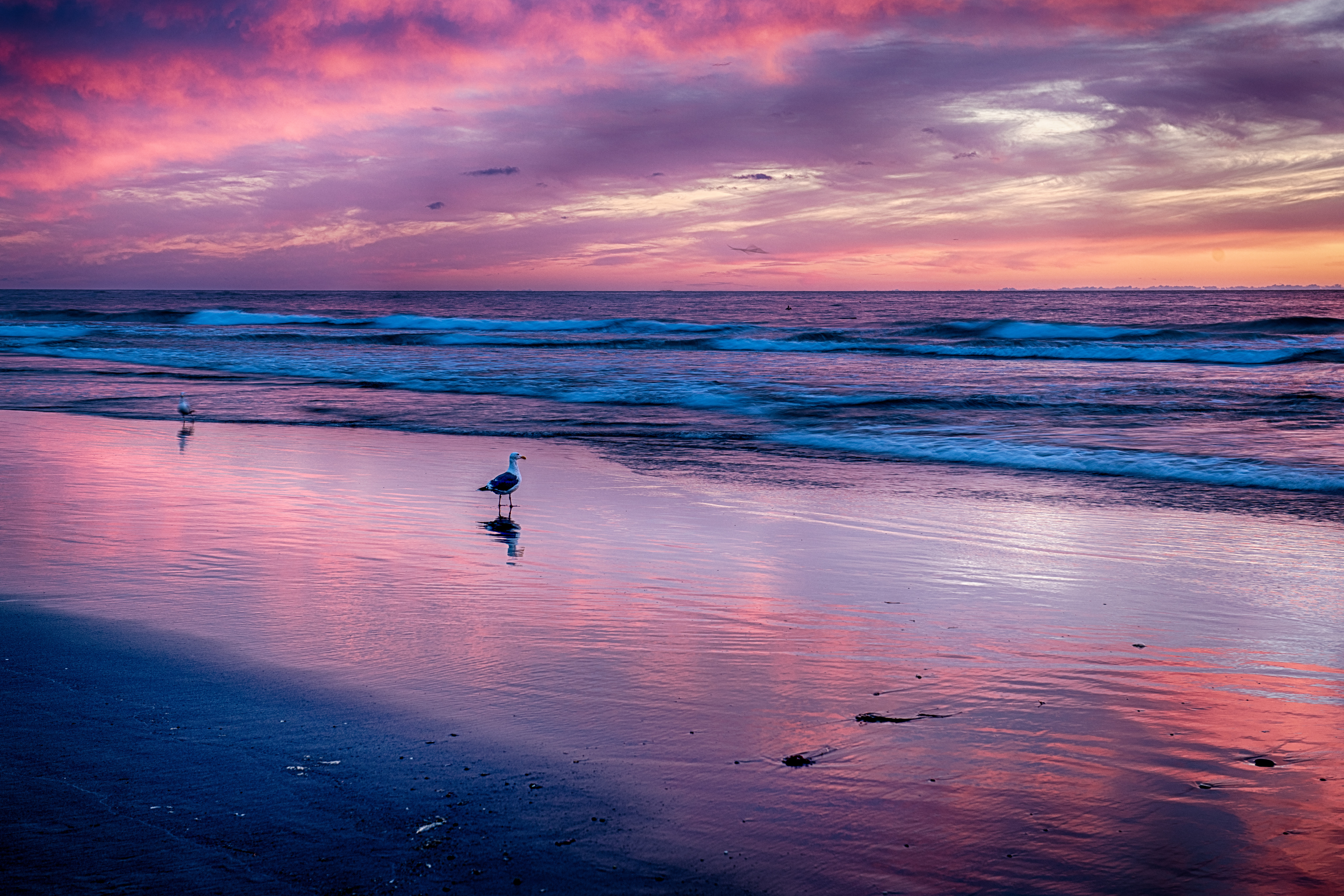 Обои Sunset at Cannon Beach море облака на рабочий стол