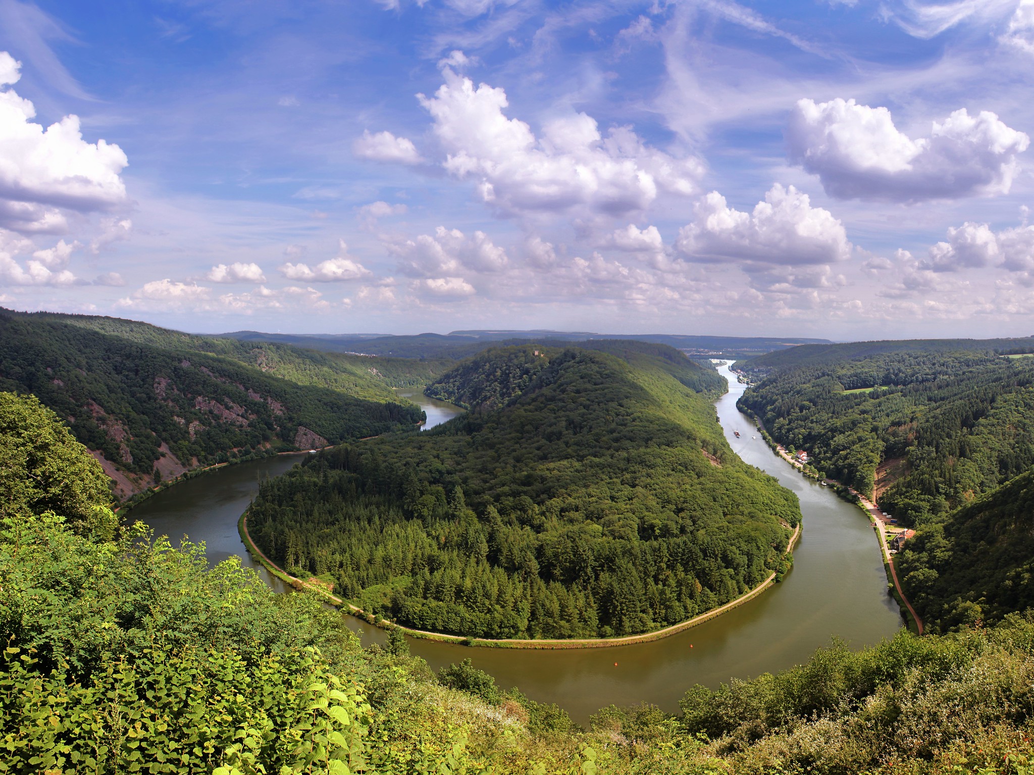 Бесплатное фото River Saar - пейзаж