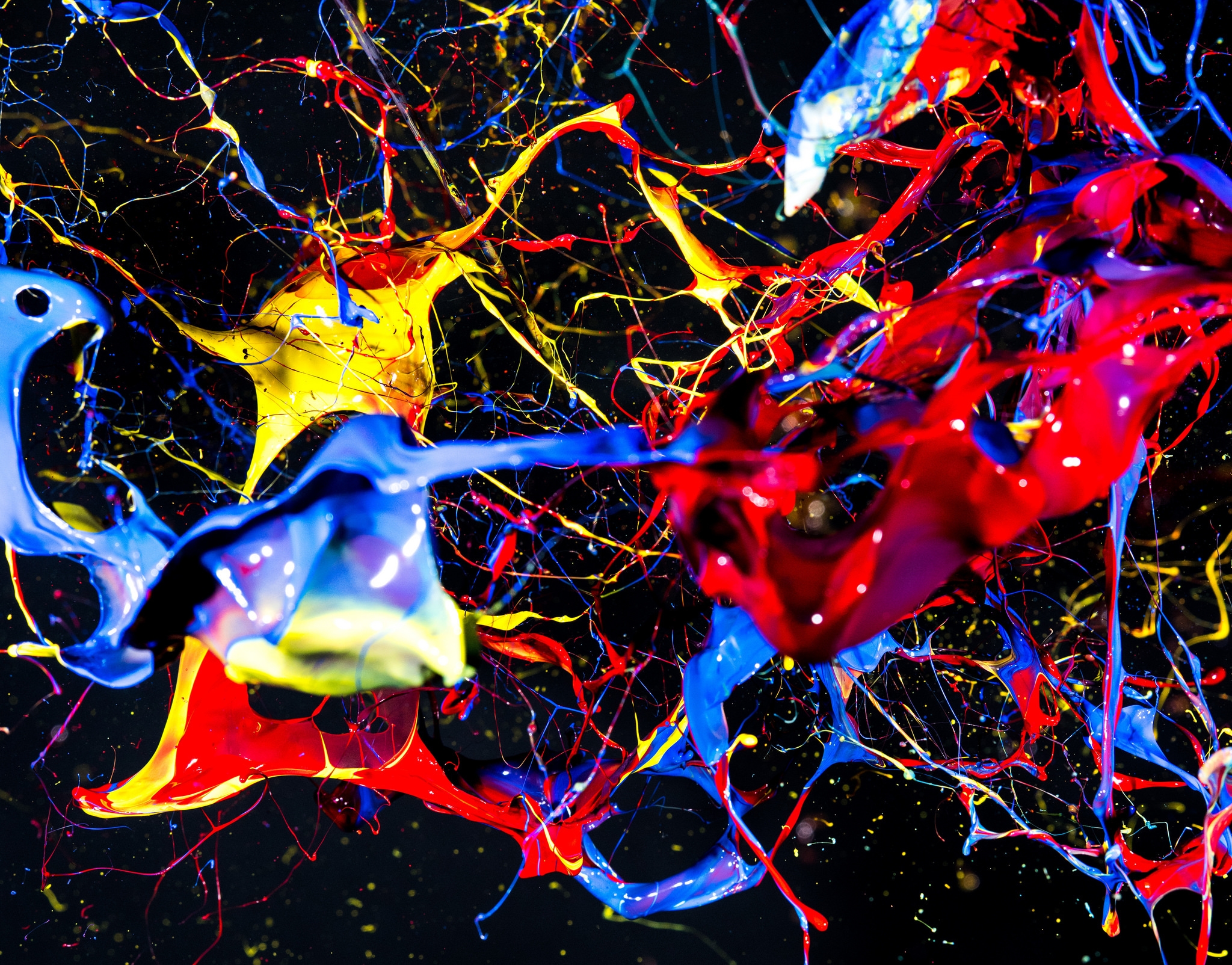 彩色颜料的爆炸