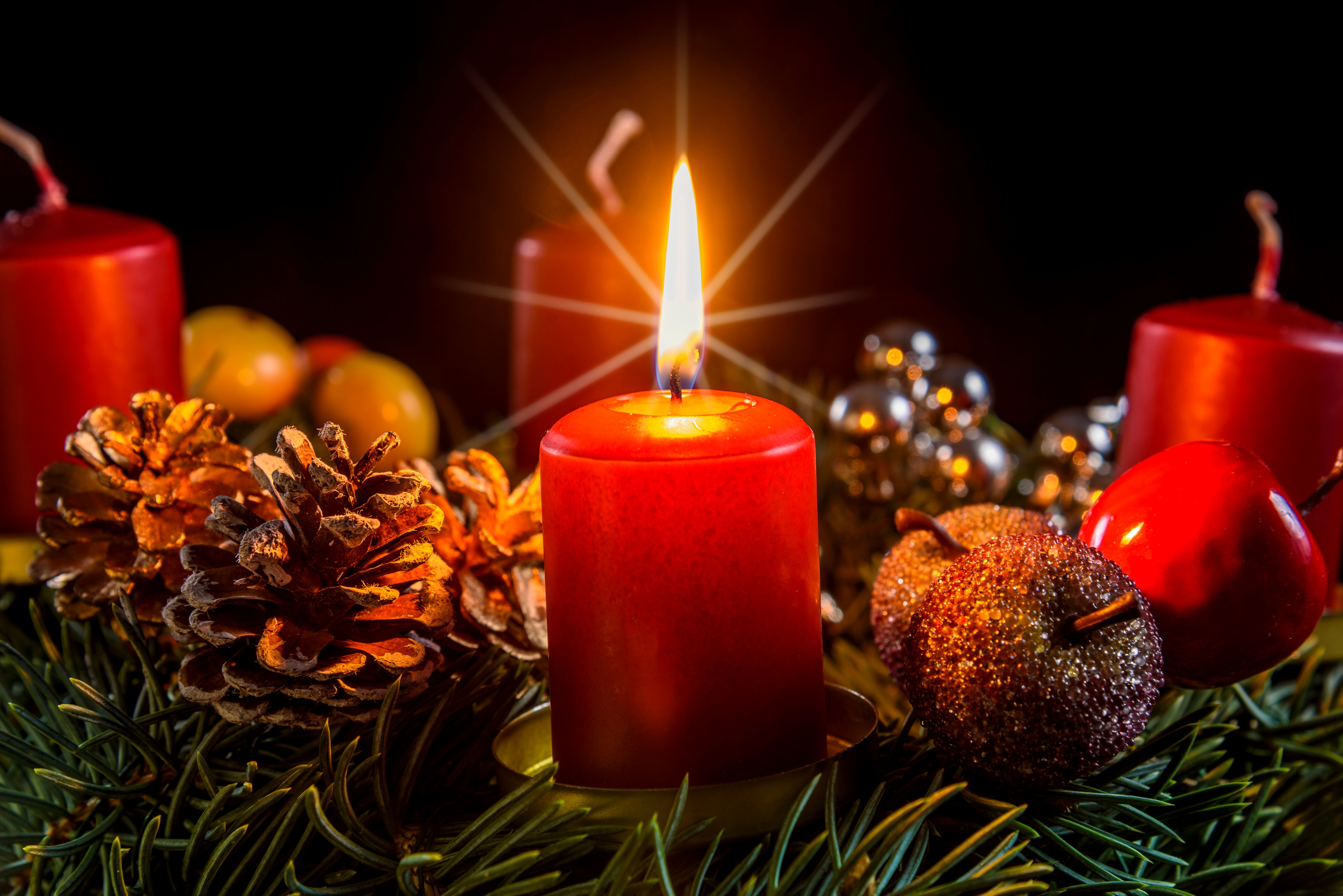 Free photo Christmas candle