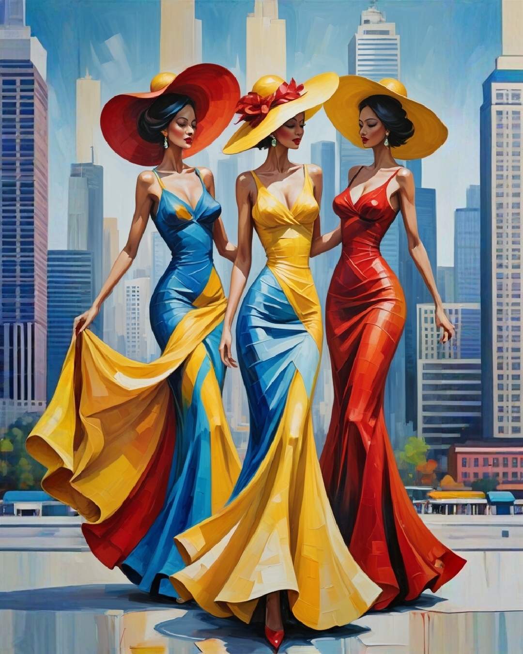 Бесплатное фото Леди в шляпах