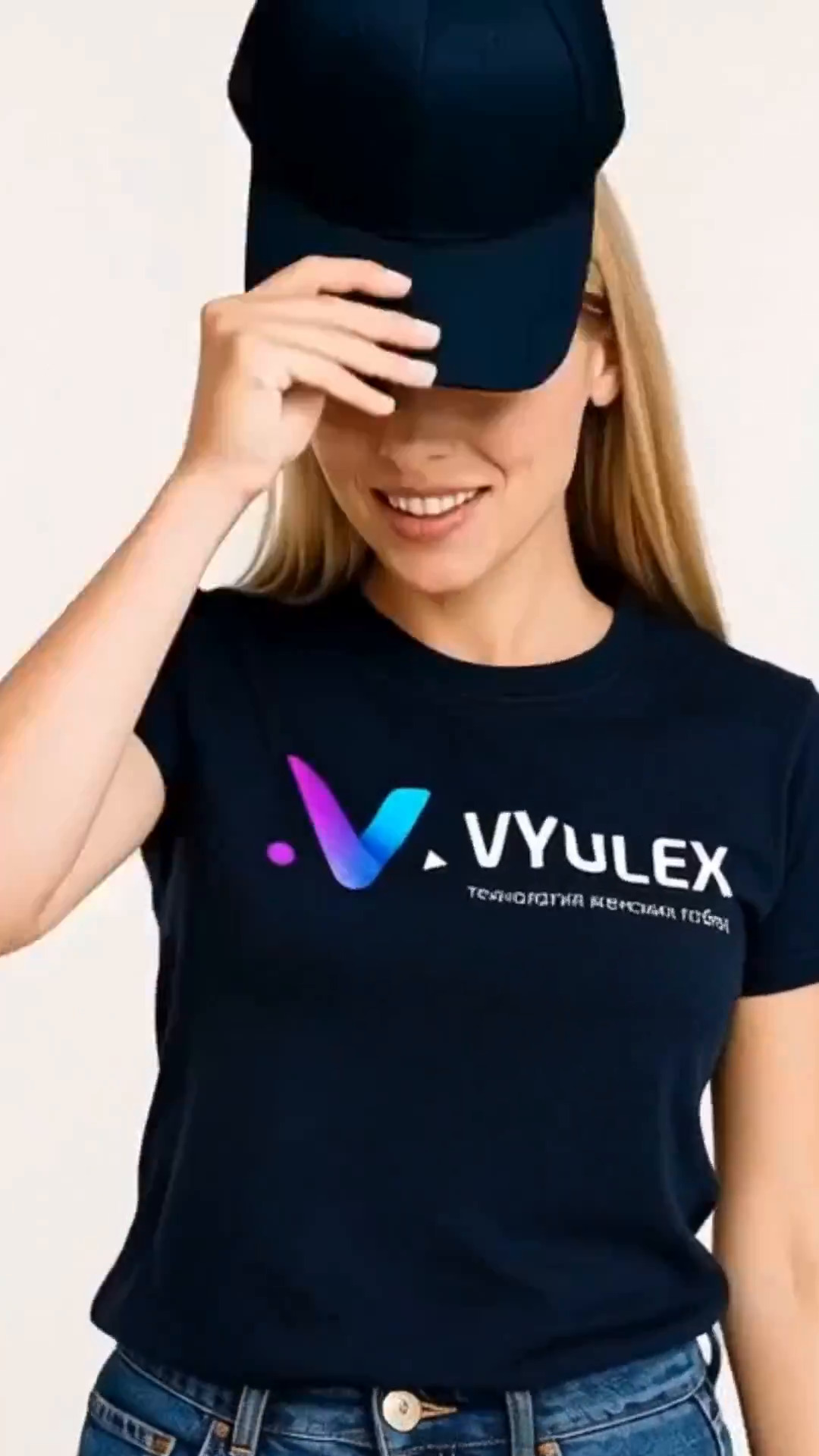 Free video We put on a baseball cap and smile