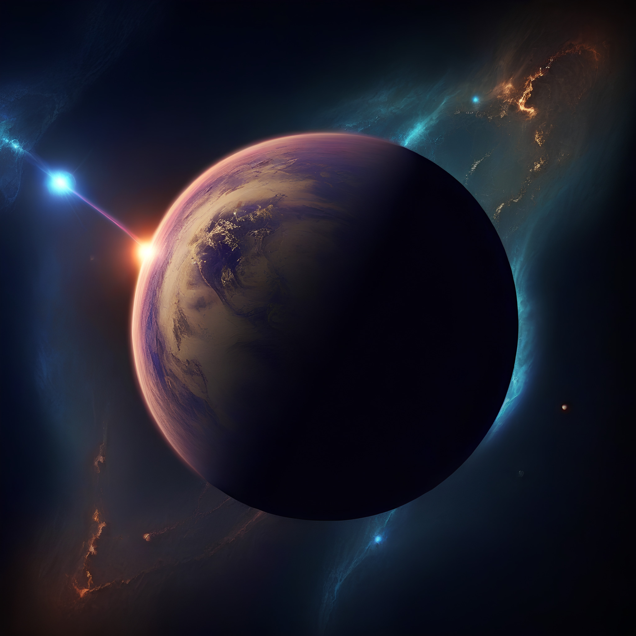 Free photo Earth-like planet