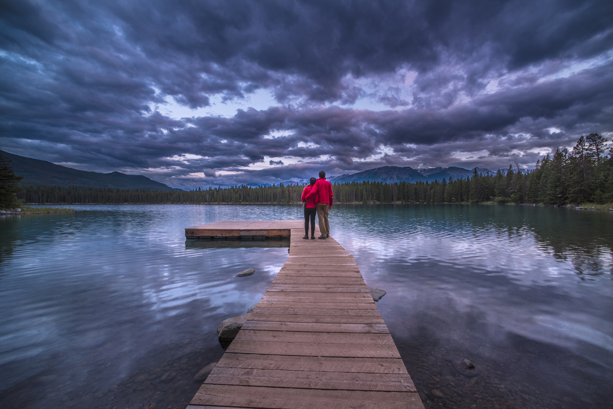 Wallpapers Jasper National Park Lake Anette lake on the desktop