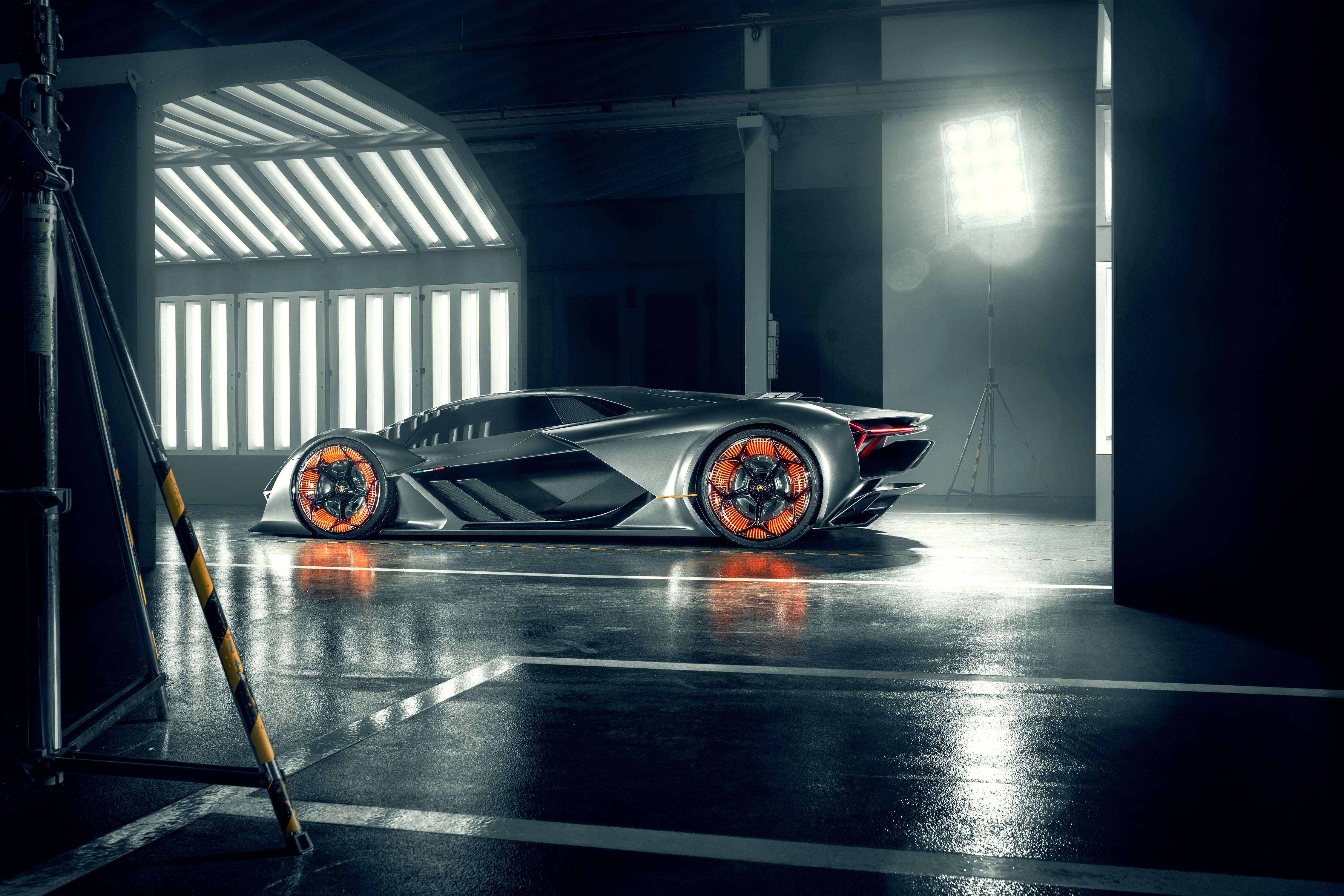 桌面上的壁纸概念车 兰博基尼 Terzo Millennio。 2019 款汽车