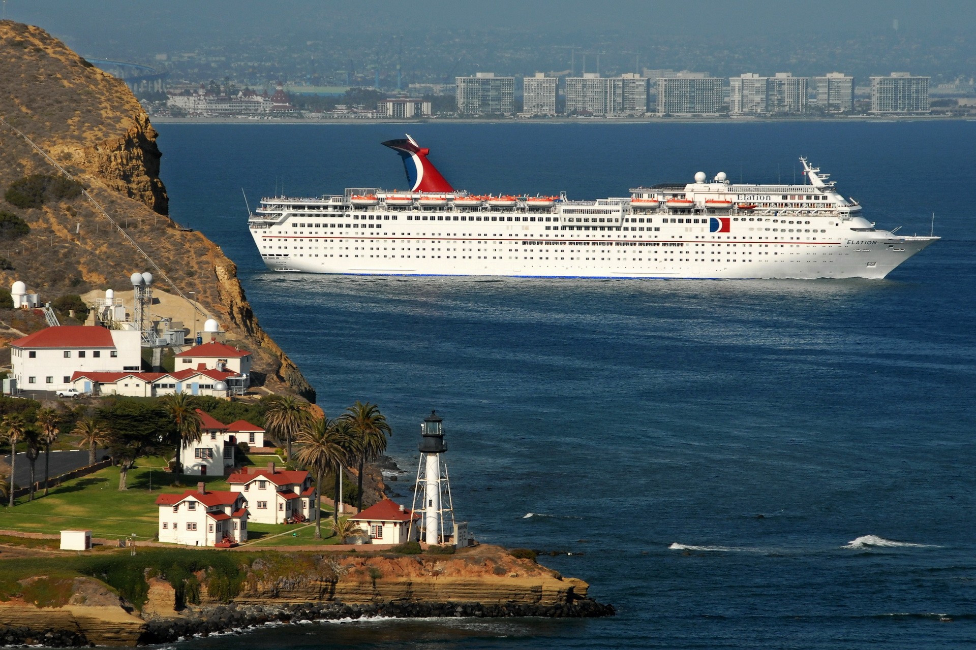 Wallpapers ocean coast water transport on the desktop